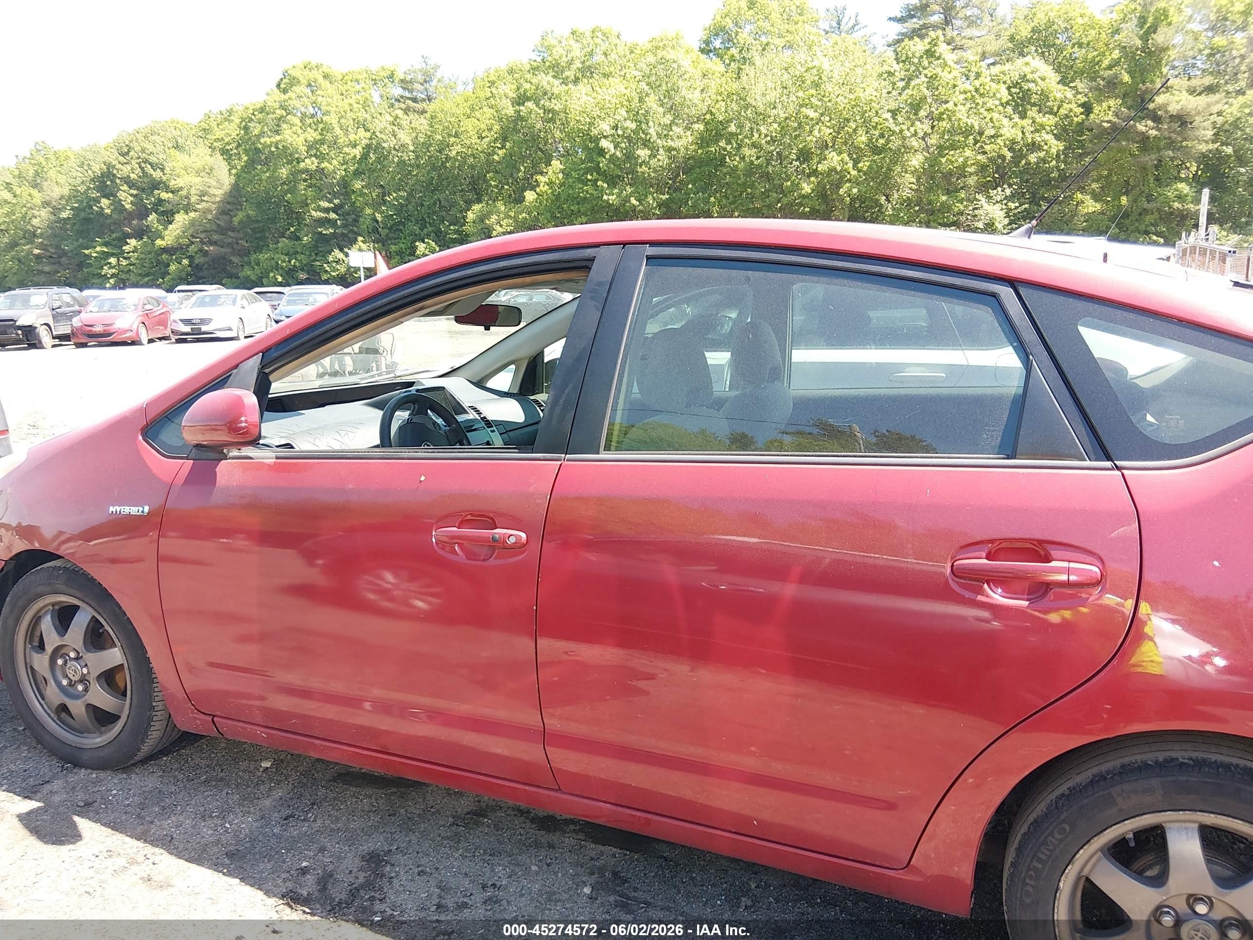 2008 Toyota Prius Touring Red vin: JTDKB20U383312695