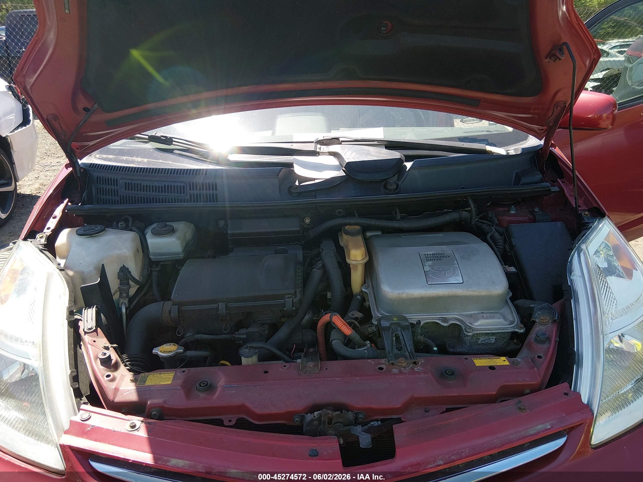 2008 Toyota Prius Touring Red vin: JTDKB20U383312695