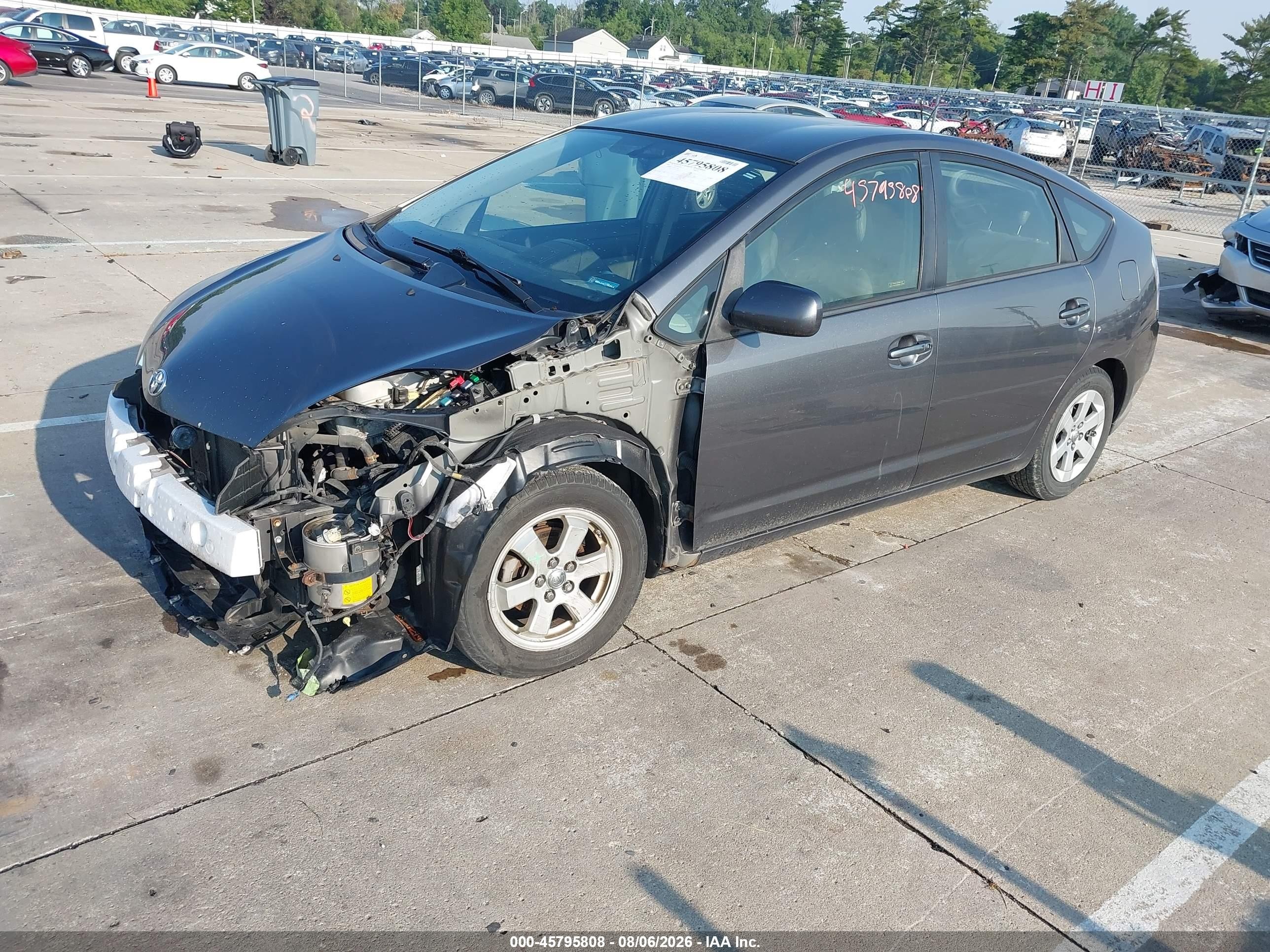 2008 Toyota Prius Серый vin: JTDKB20U383321784