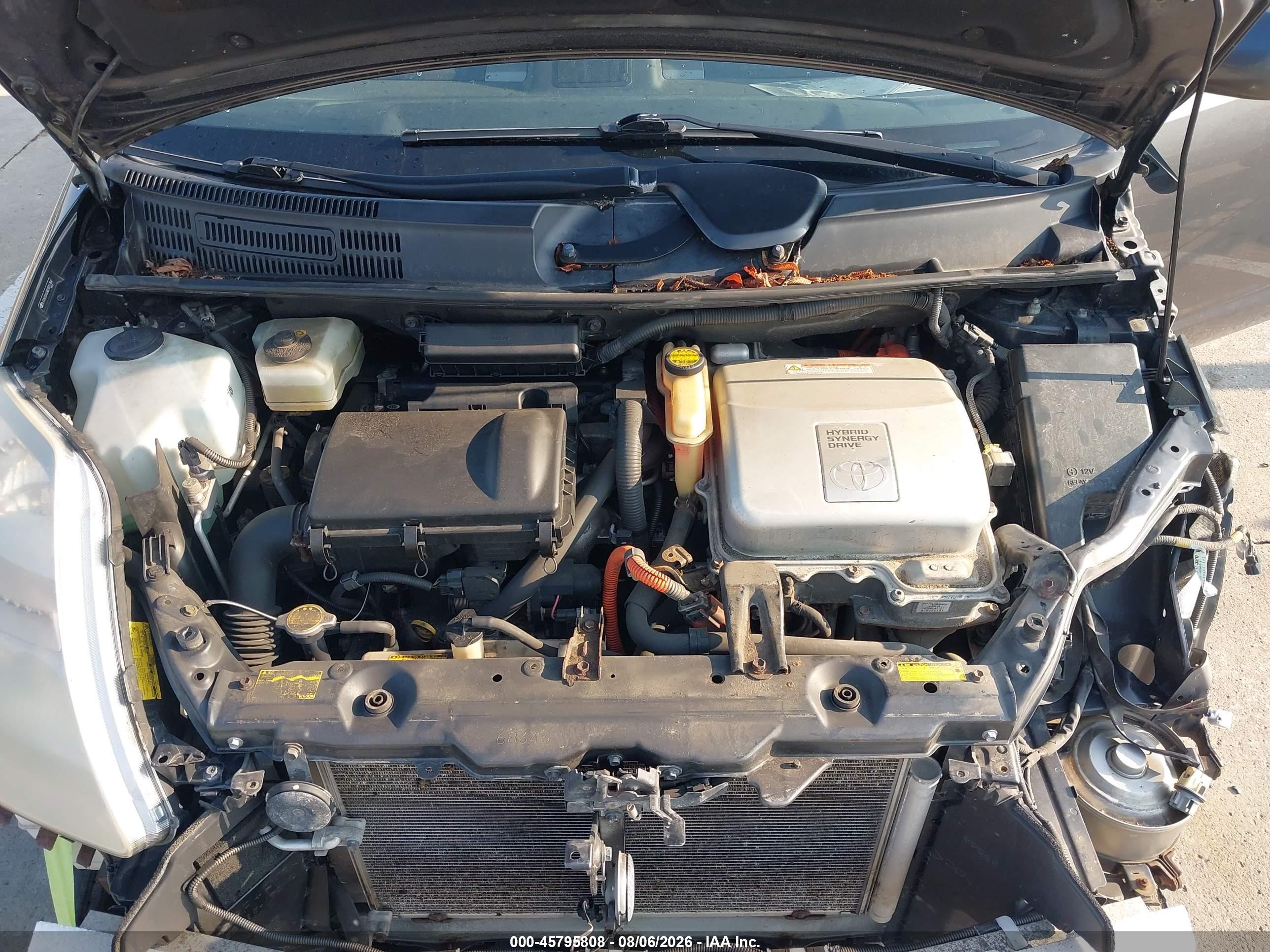 2008 Toyota Prius Серый vin: JTDKB20U383321784