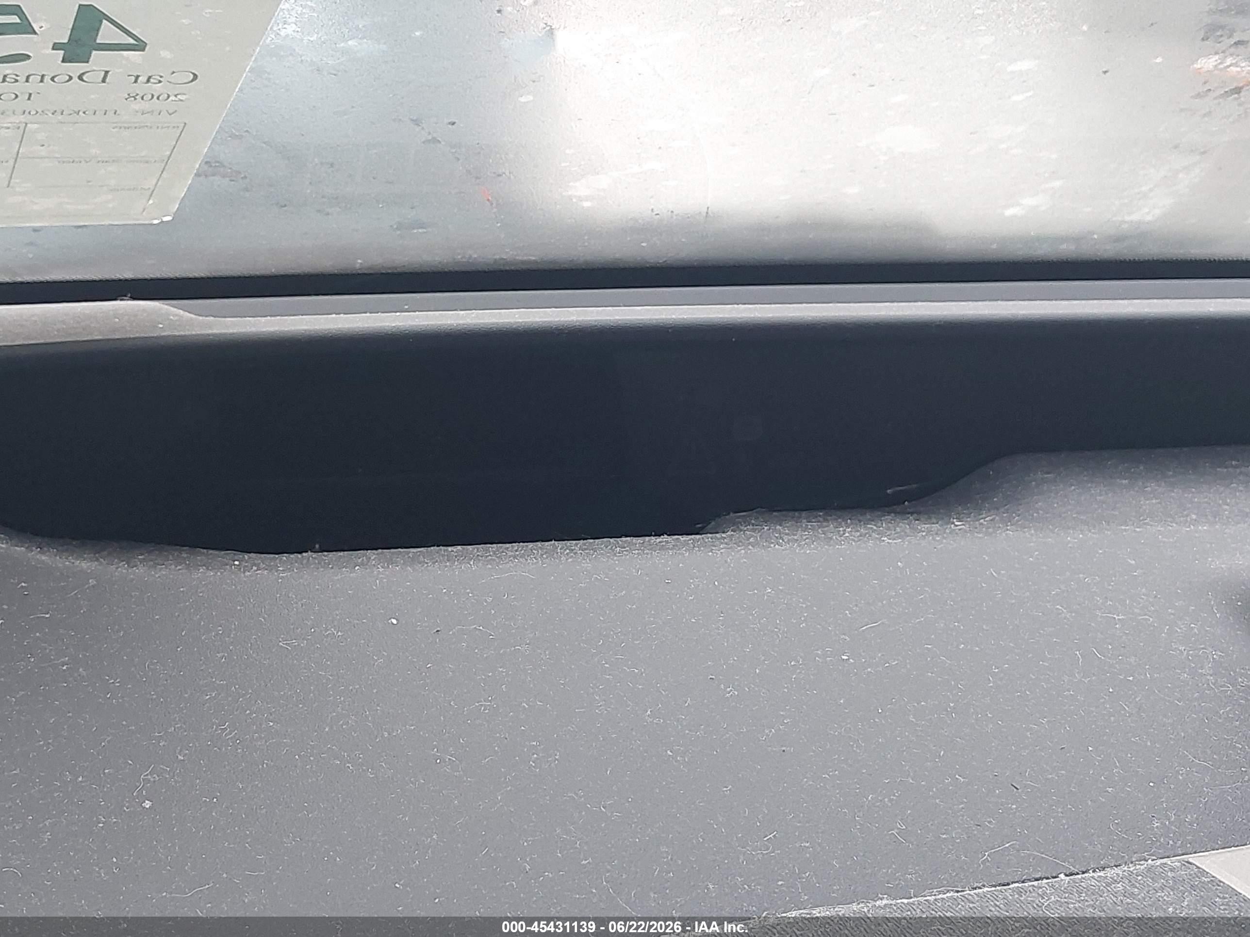 2008 Toyota Prius   Gray vin: JTDKB20U383328685