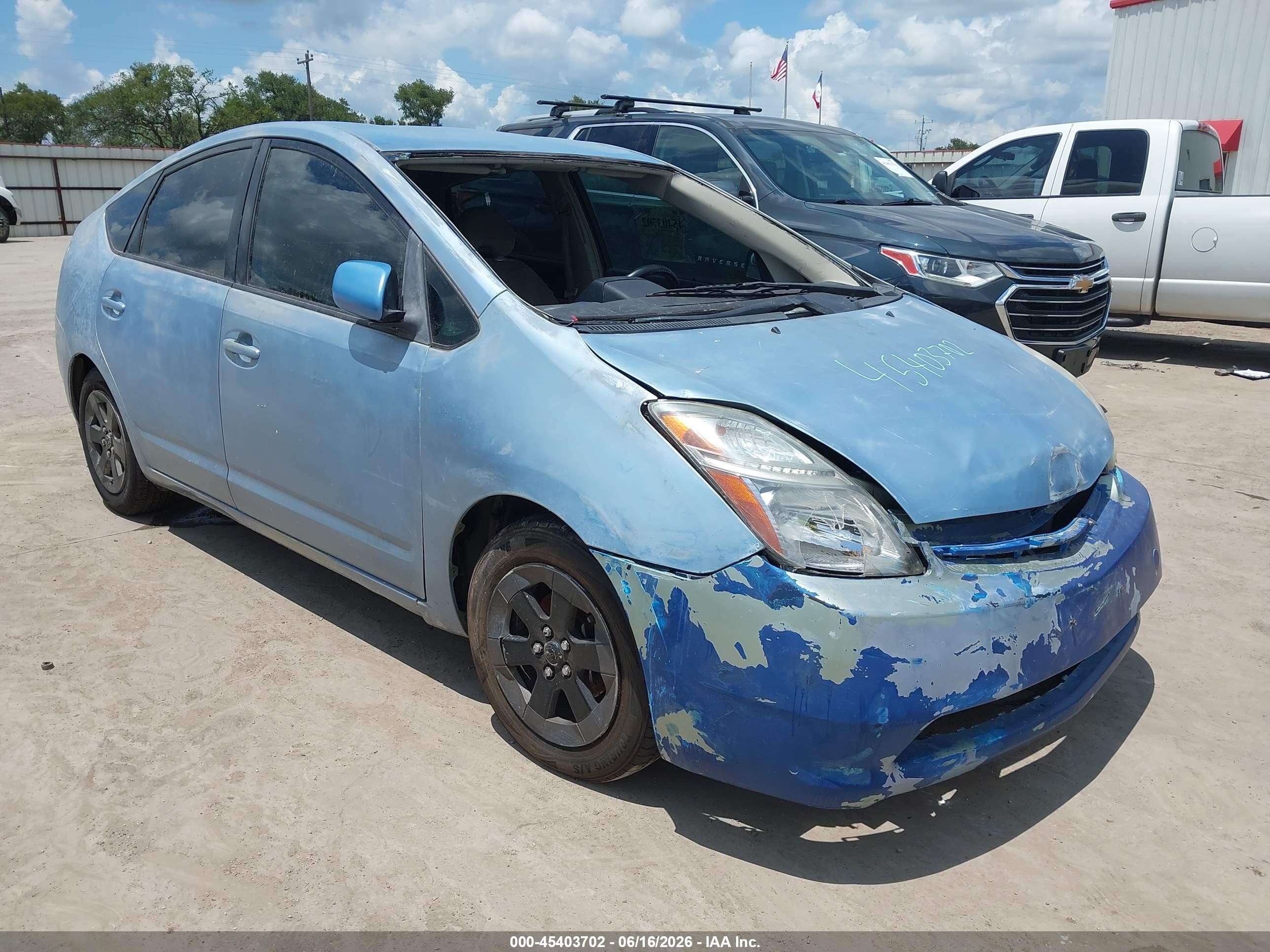 2008 Toyota Prius Light Blue vin: JTDKB20U383338049