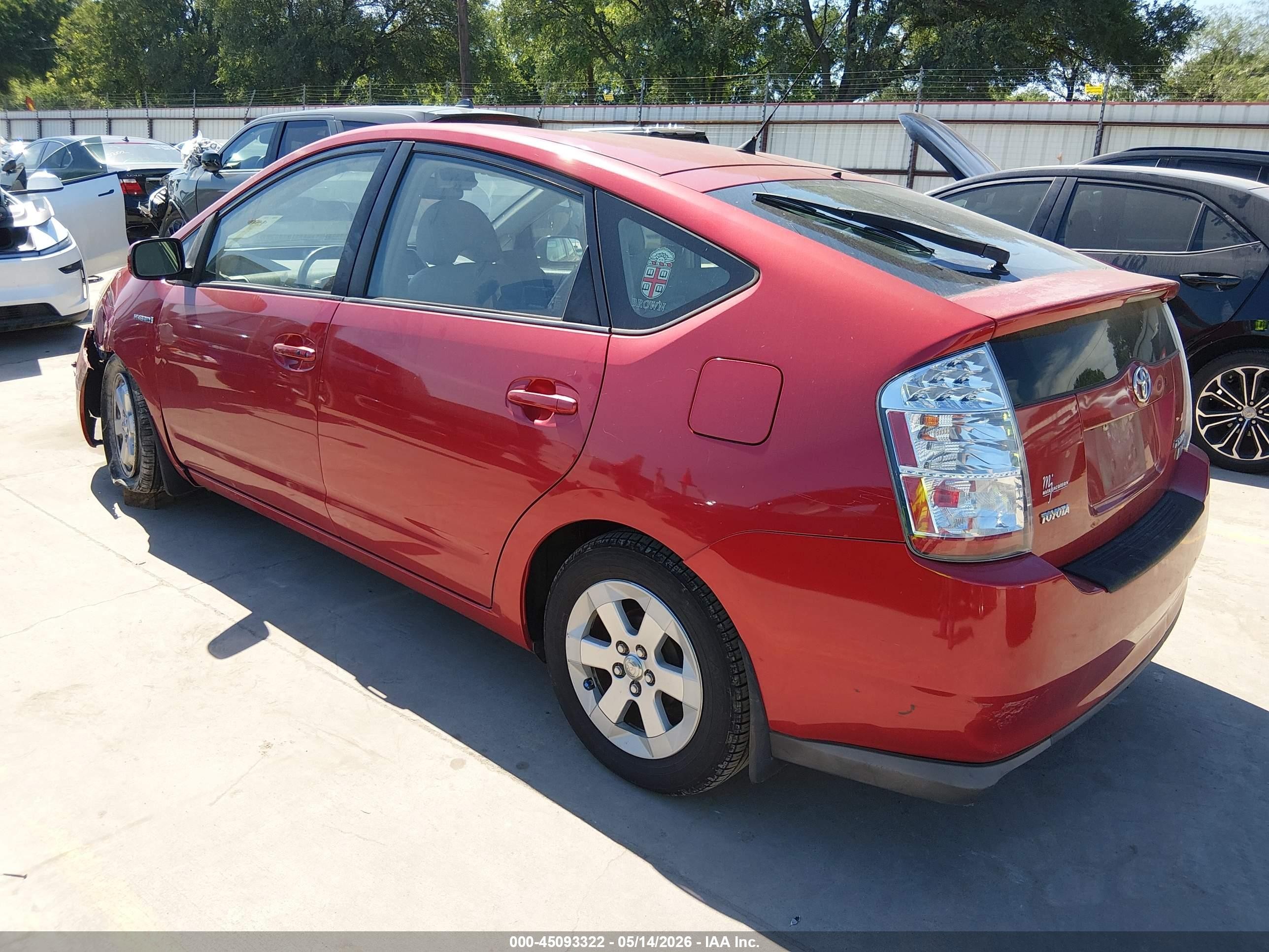 2008 Toyota Prius   Red vin: JTDKB20U383356583