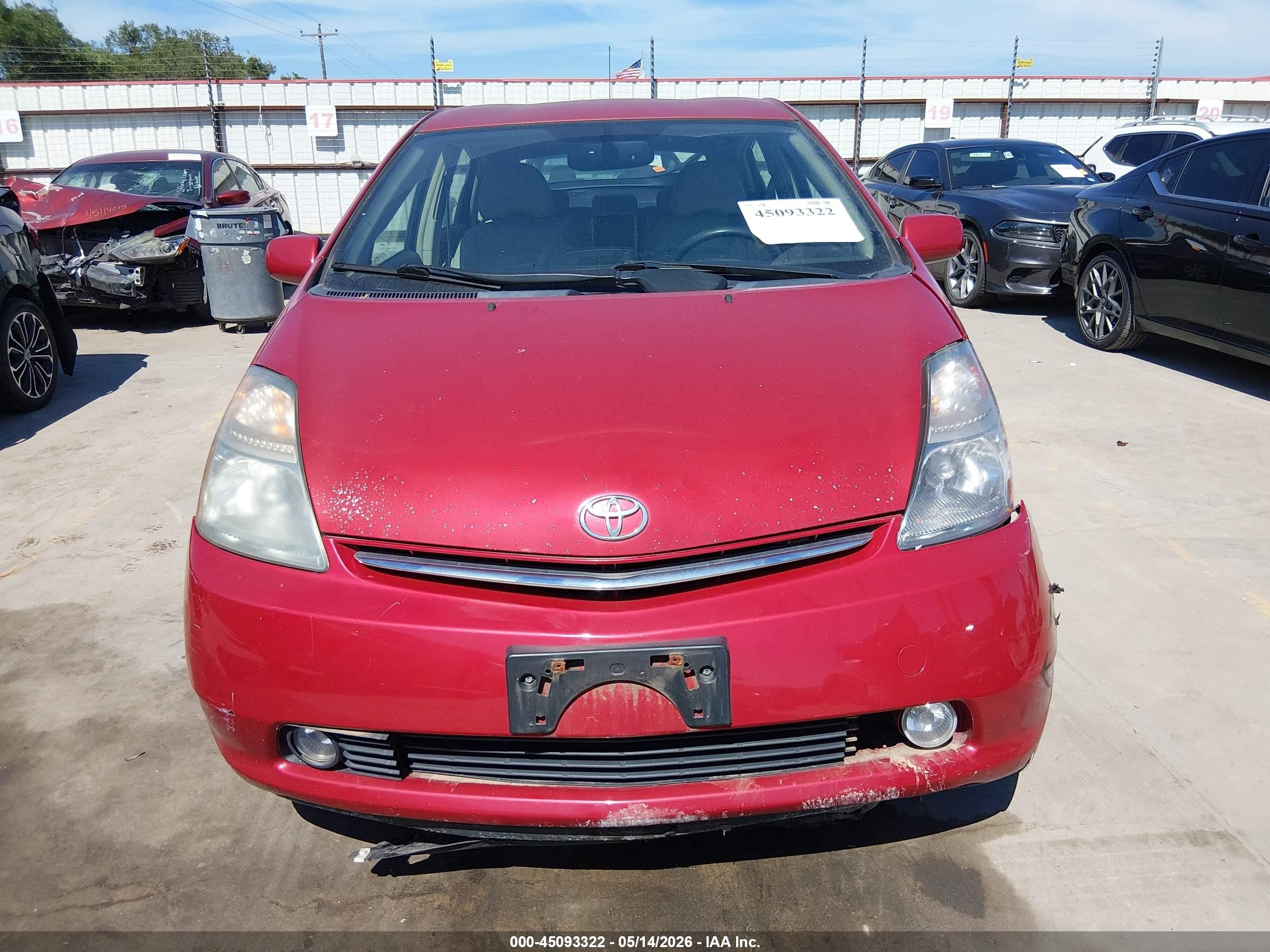 2008 Toyota Prius   Red vin: JTDKB20U383356583
