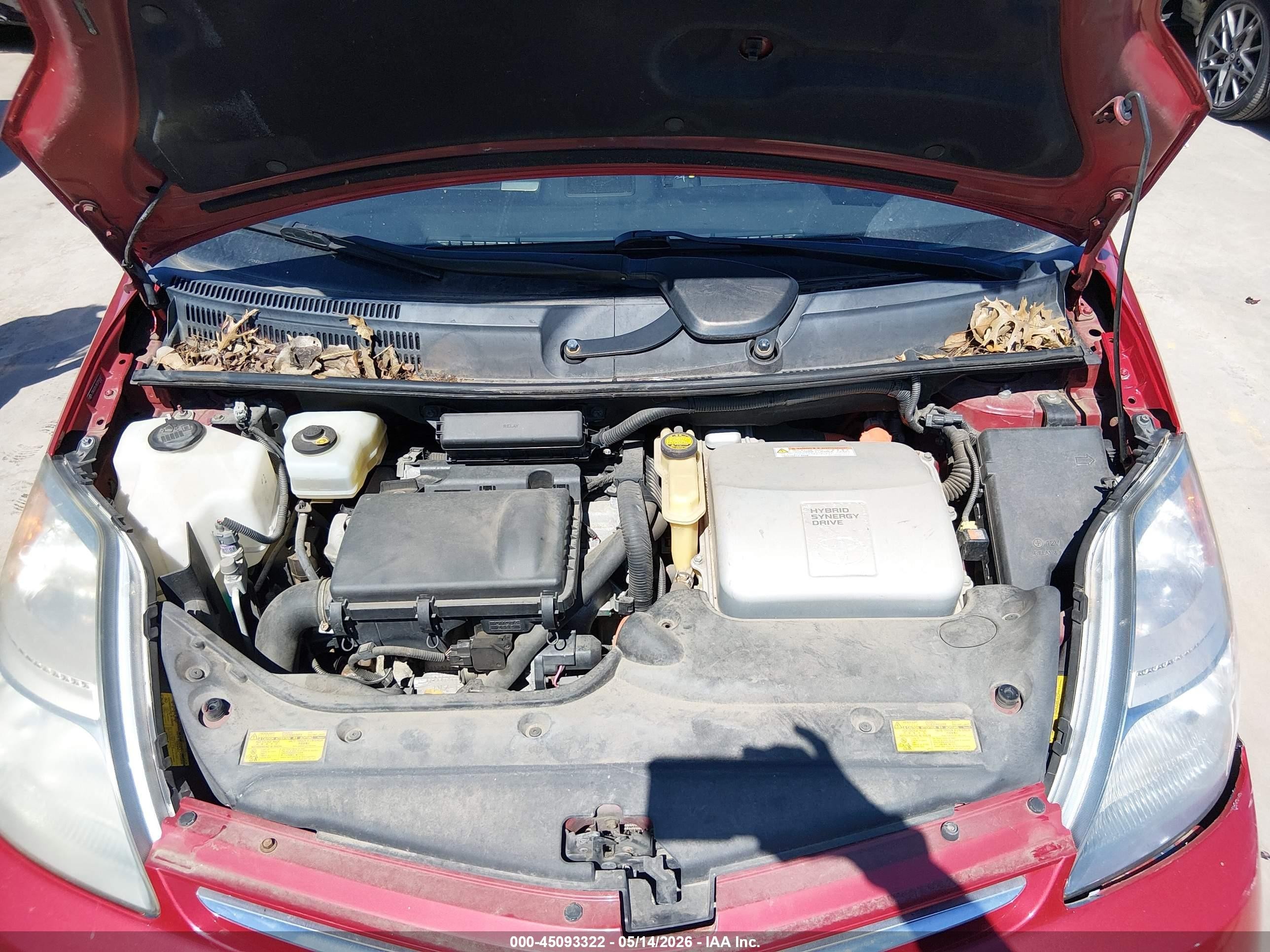 2008 Toyota Prius   Red vin: JTDKB20U383356583