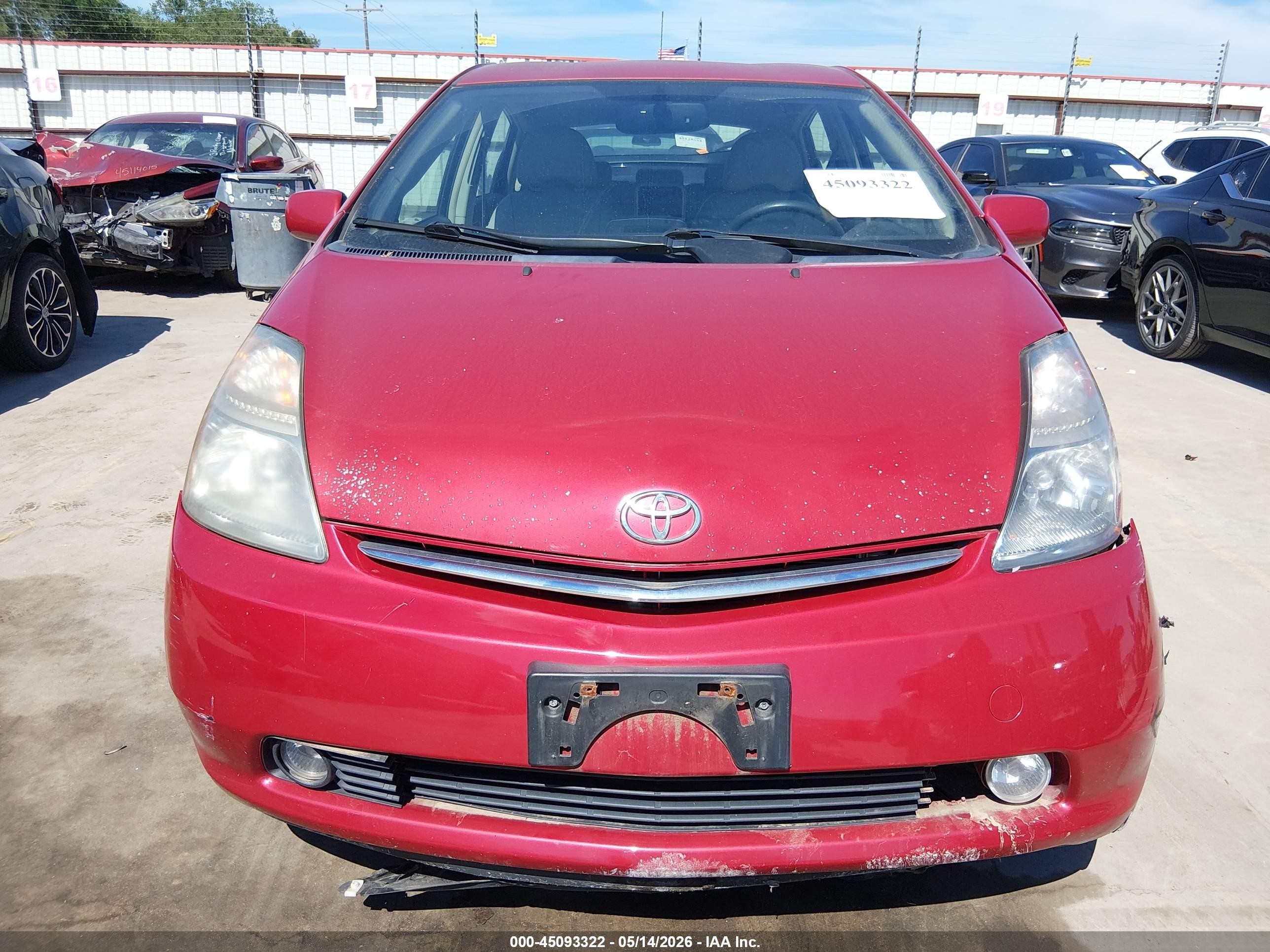 2008 Toyota Prius   Red vin: JTDKB20U383356583