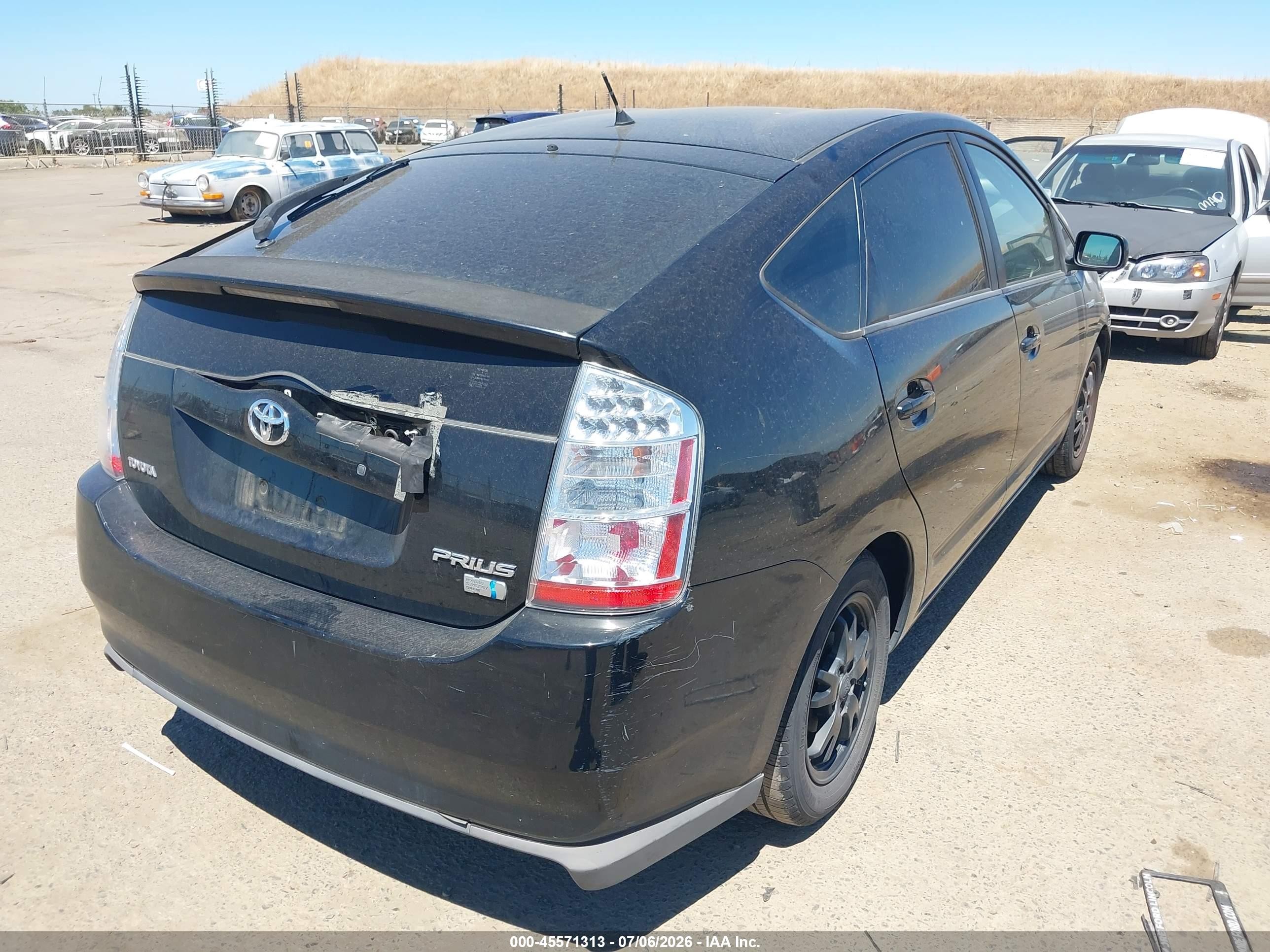 2008 Toyota Prius   Black vin: JTDKB20U383386005