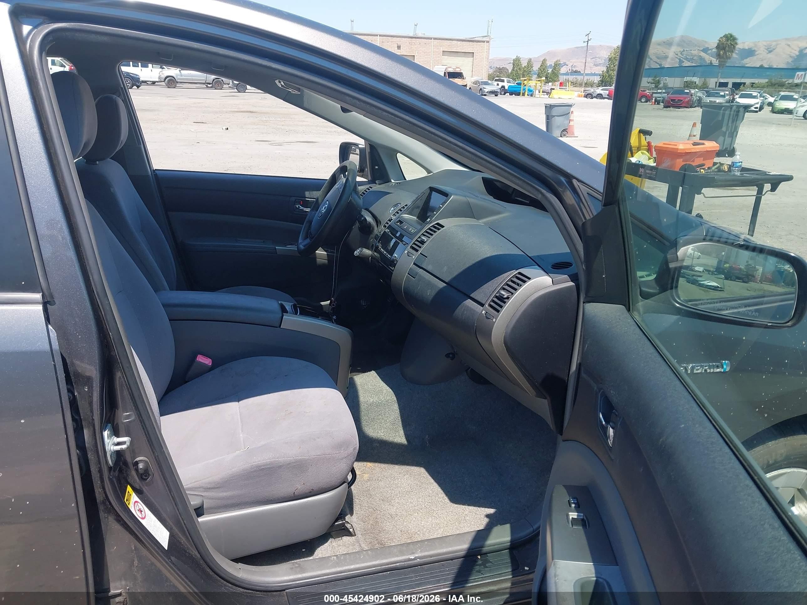 2008 Toyota Prius Gray vin: JTDKB20U383389342
