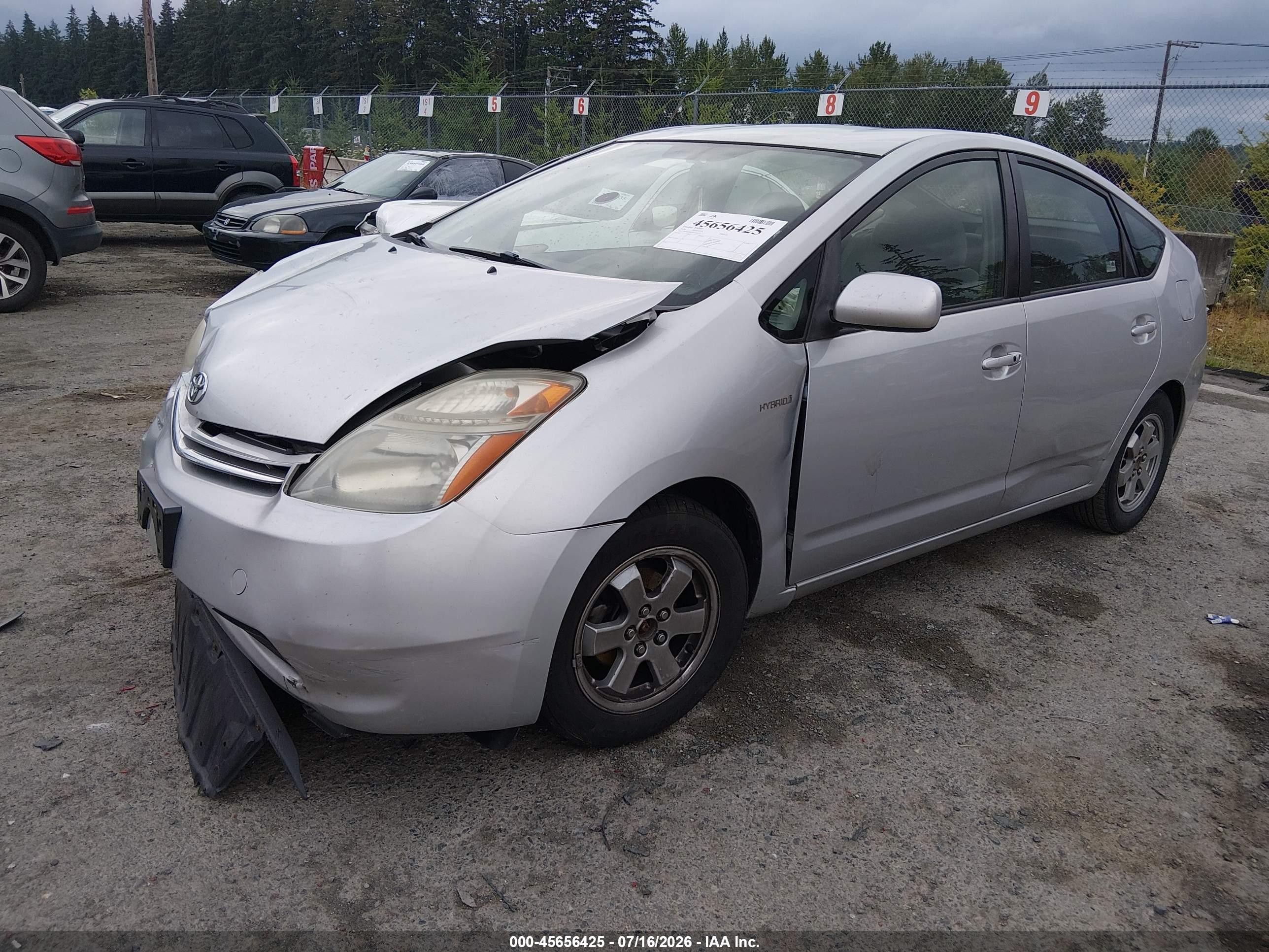 2008 Toyota Prius   Silver vin: JTDKB20U387740677