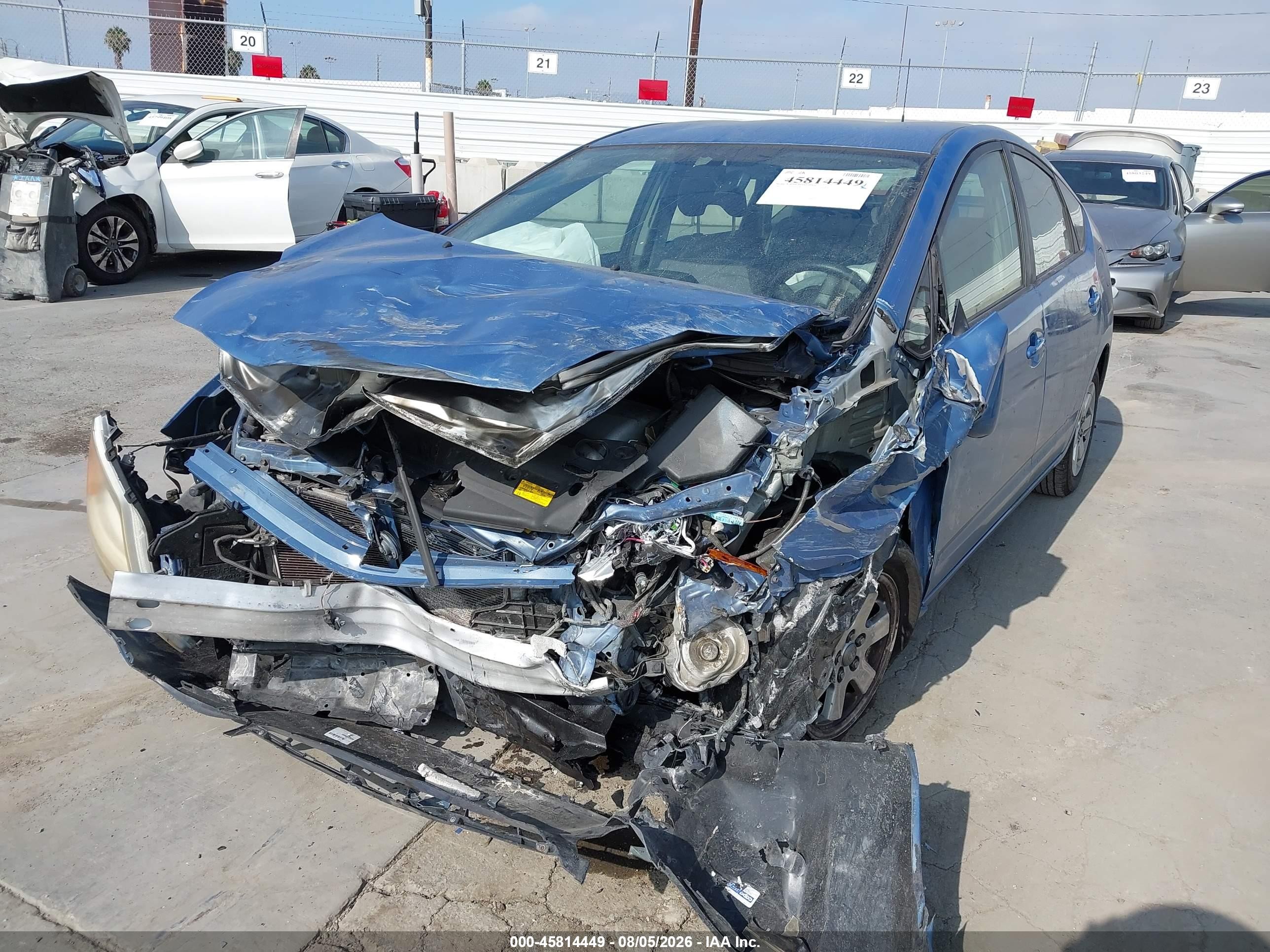 2008 Toyota Prius   Blue vin: JTDKB20U387743529