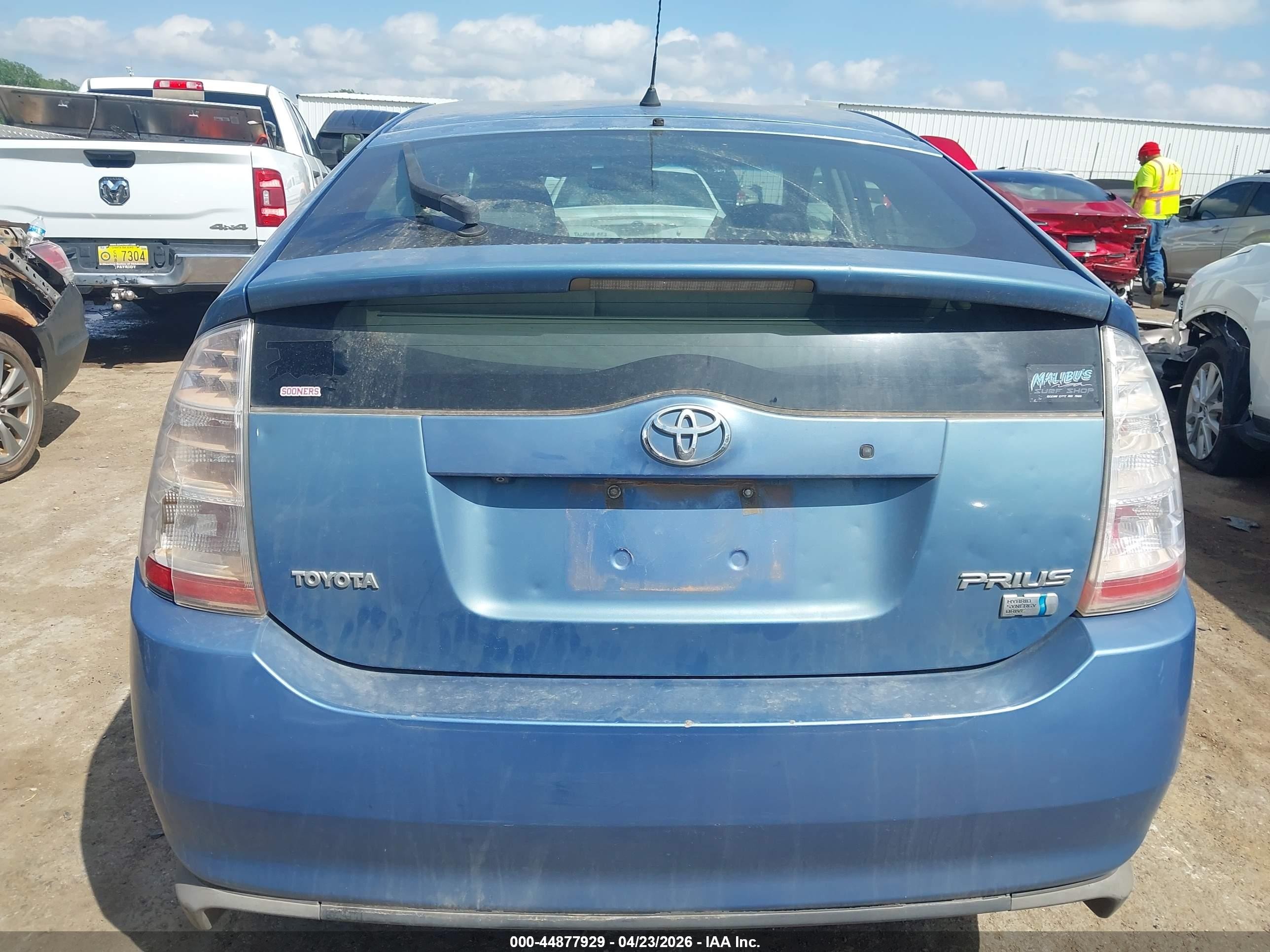 2008 Toyota Prius   Light Blue vin: JTDKB20U387774182
