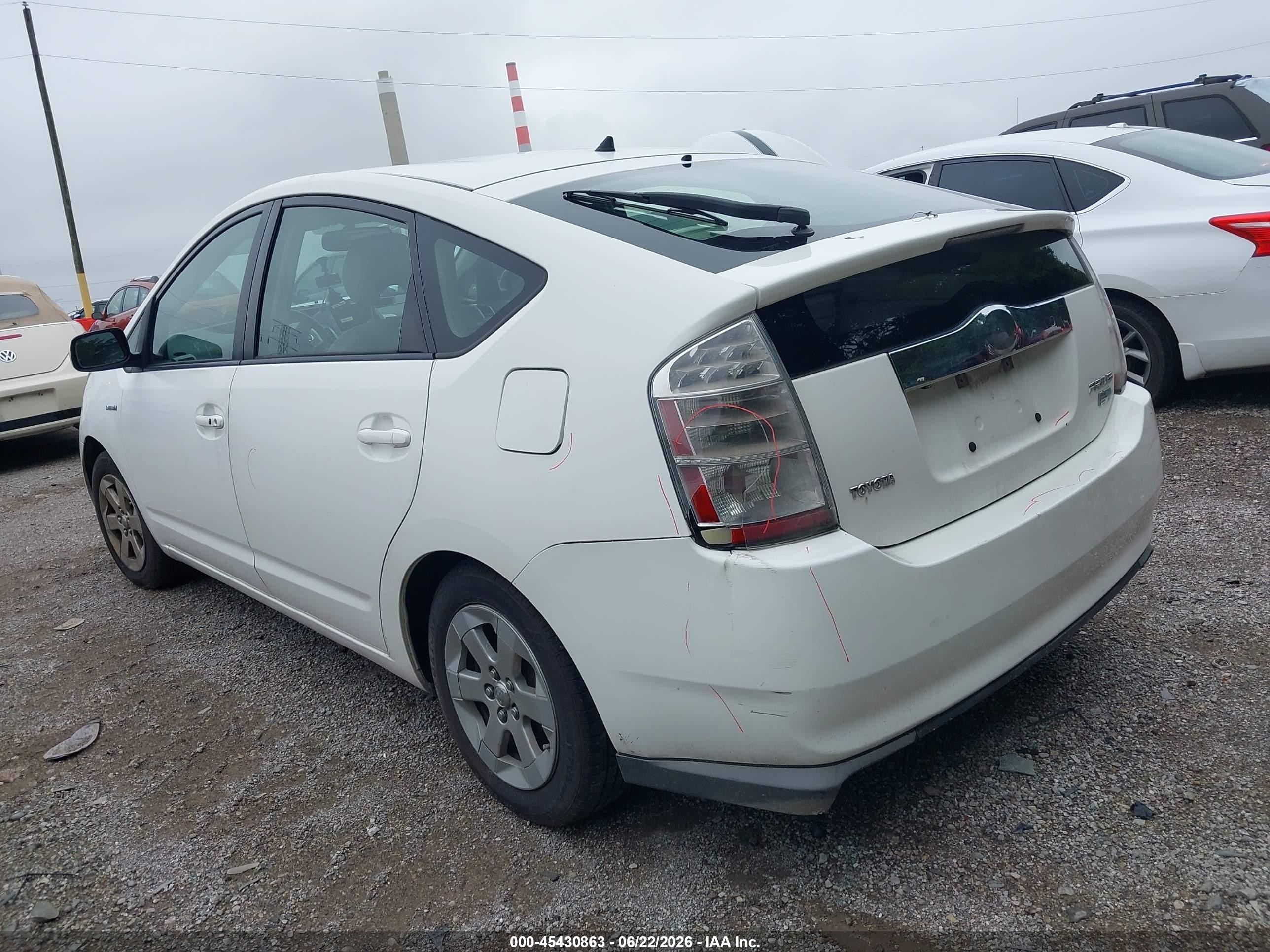 2009 Toyota Prius   White vin: JTDKB20U393471931