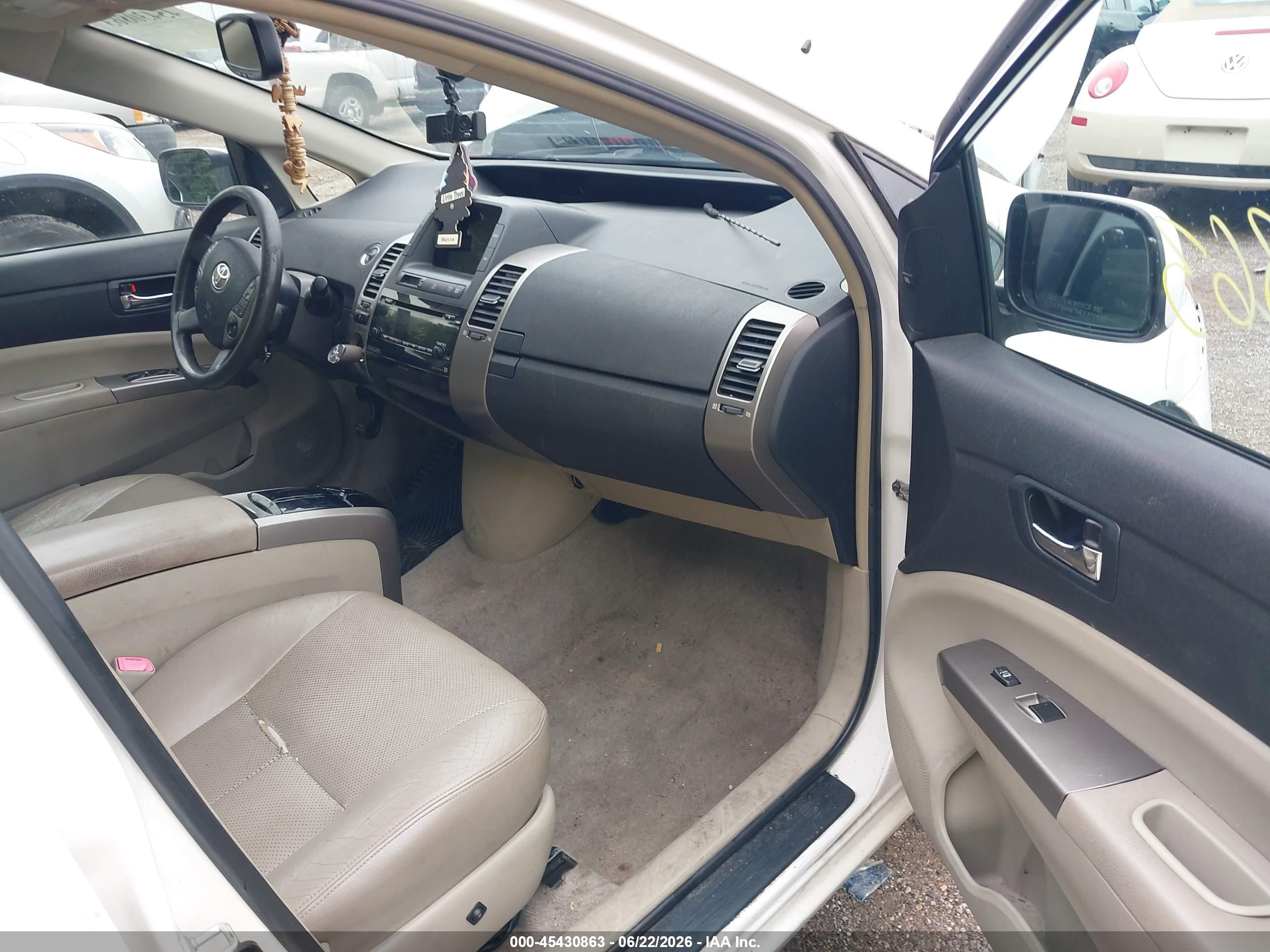 2009 Toyota Prius   White vin: JTDKB20U393471931