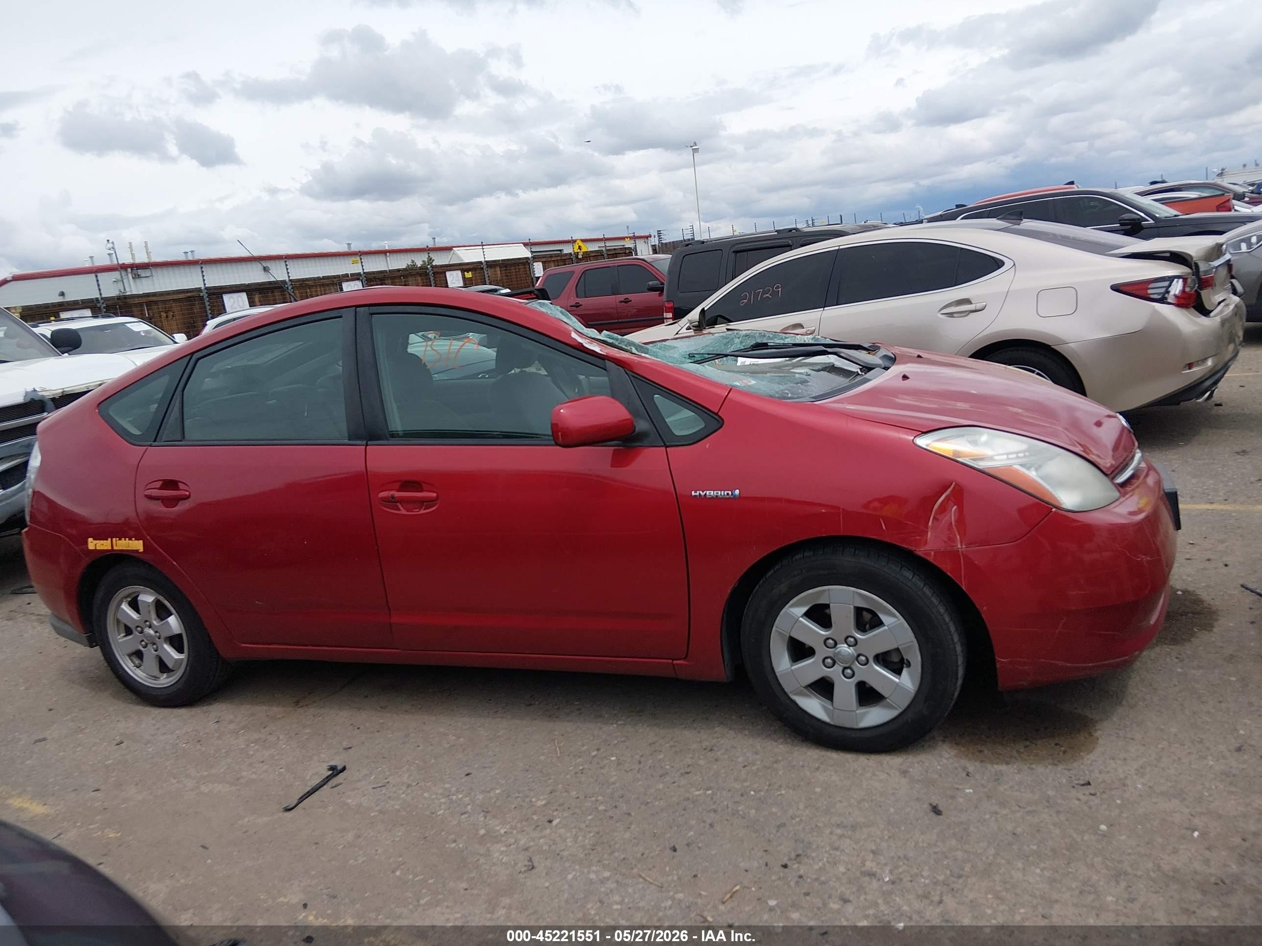 2009 Toyota Prius Red vin: JTDKB20U397846385