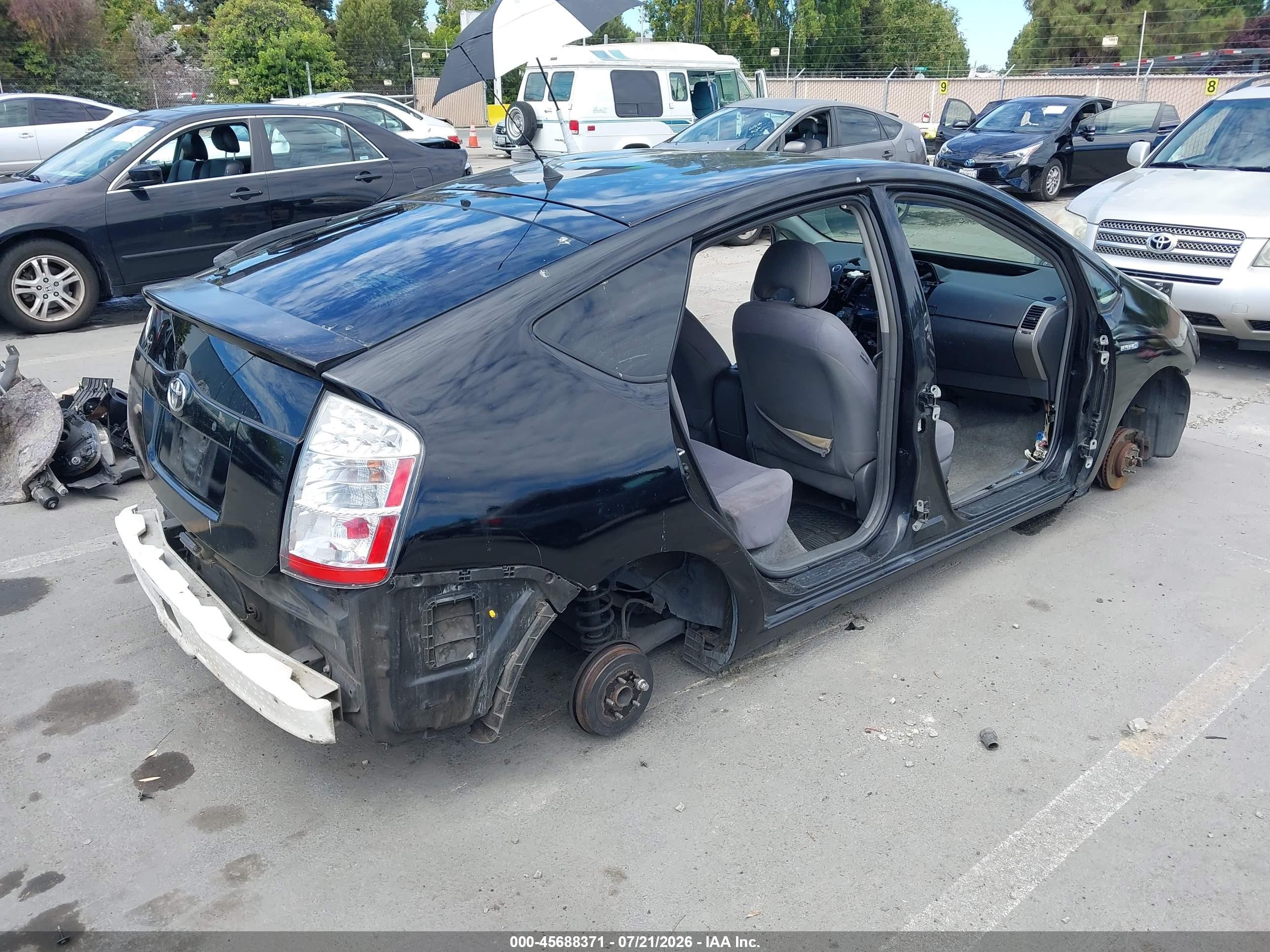 2009 Toyota Prius   Black vin: JTDKB20U397855667