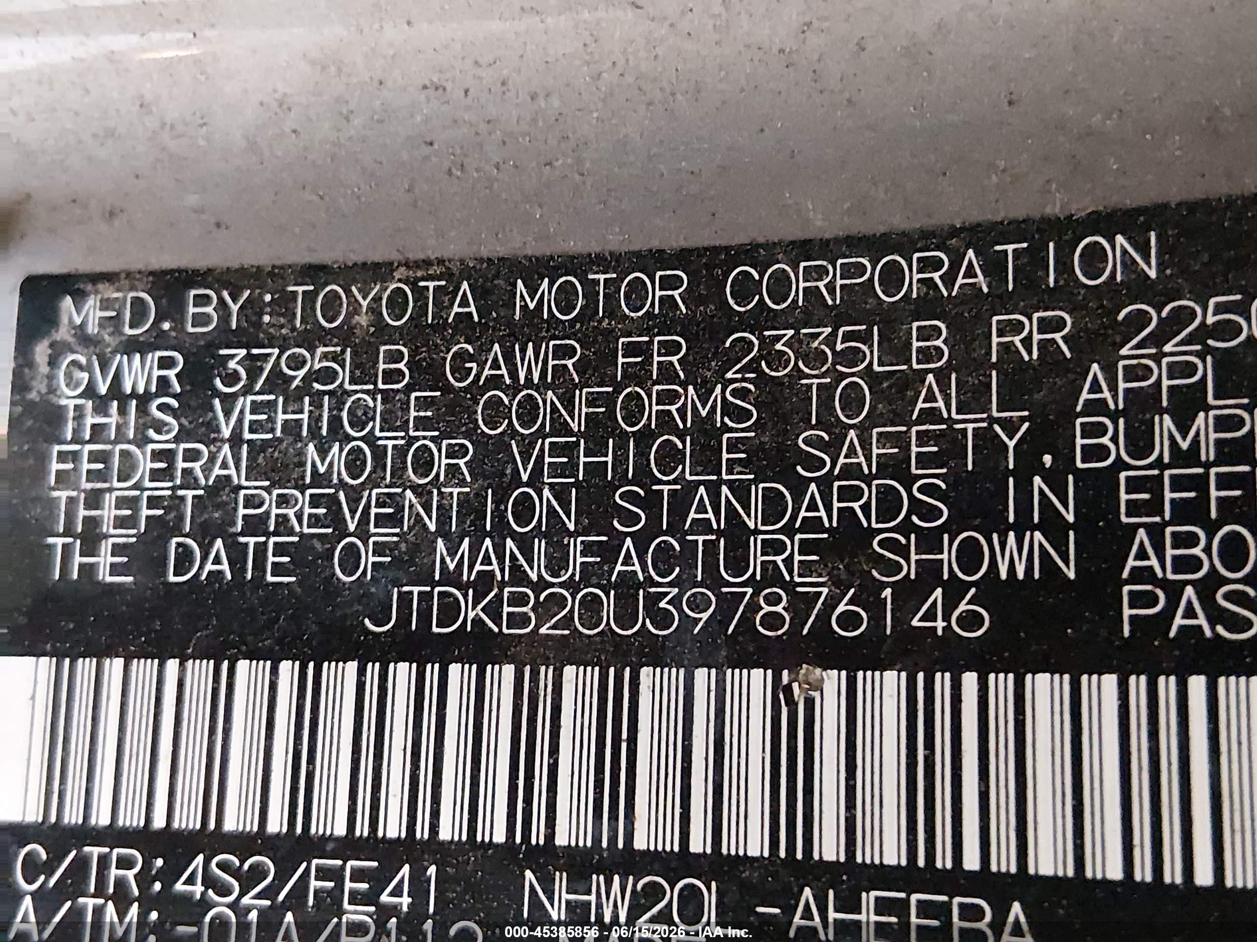 2009 Toyota Prius   Brown vin: JTDKB20U397876146