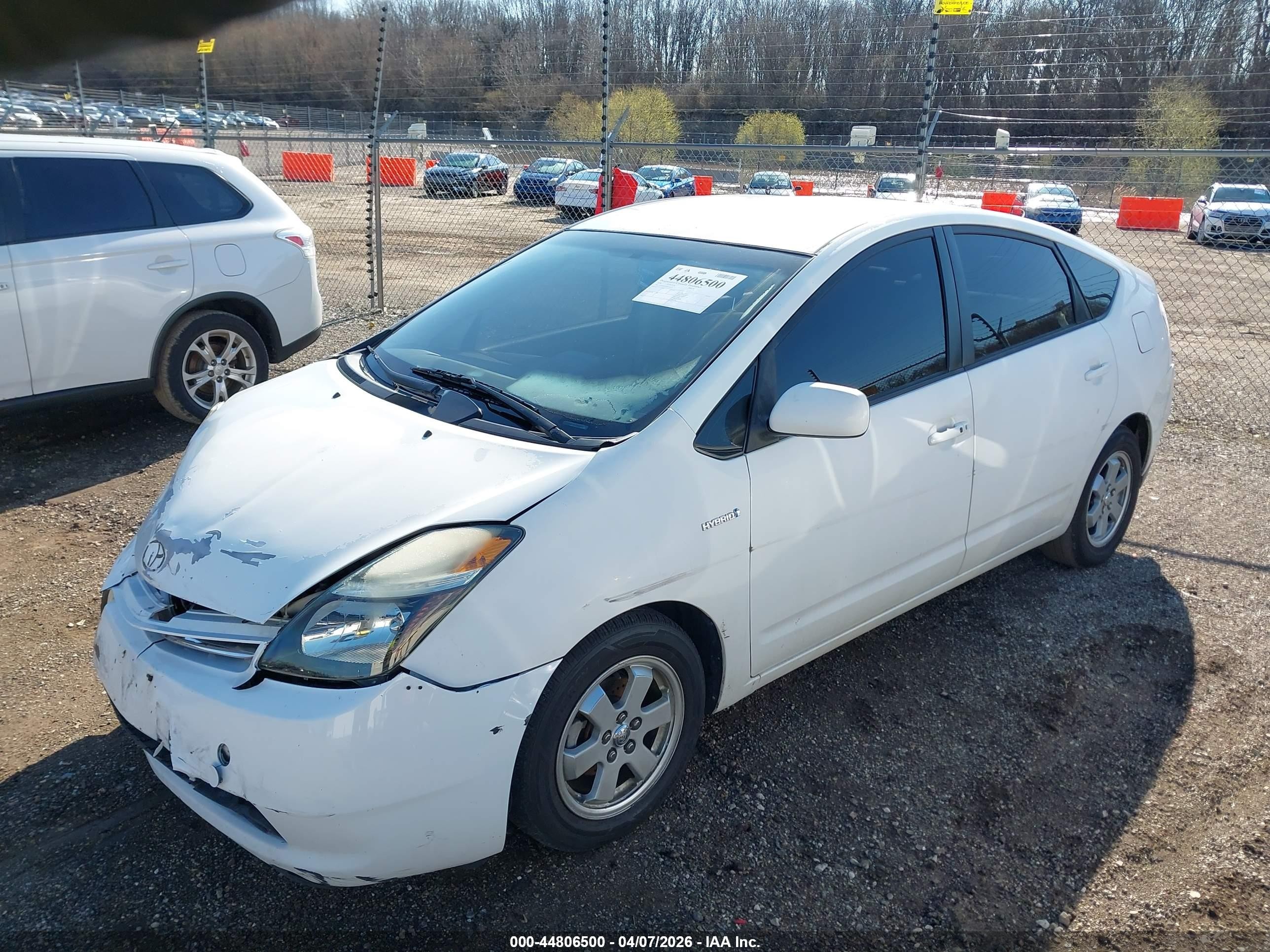 2006 Toyota Prius White vin: JTDKB20U463134471