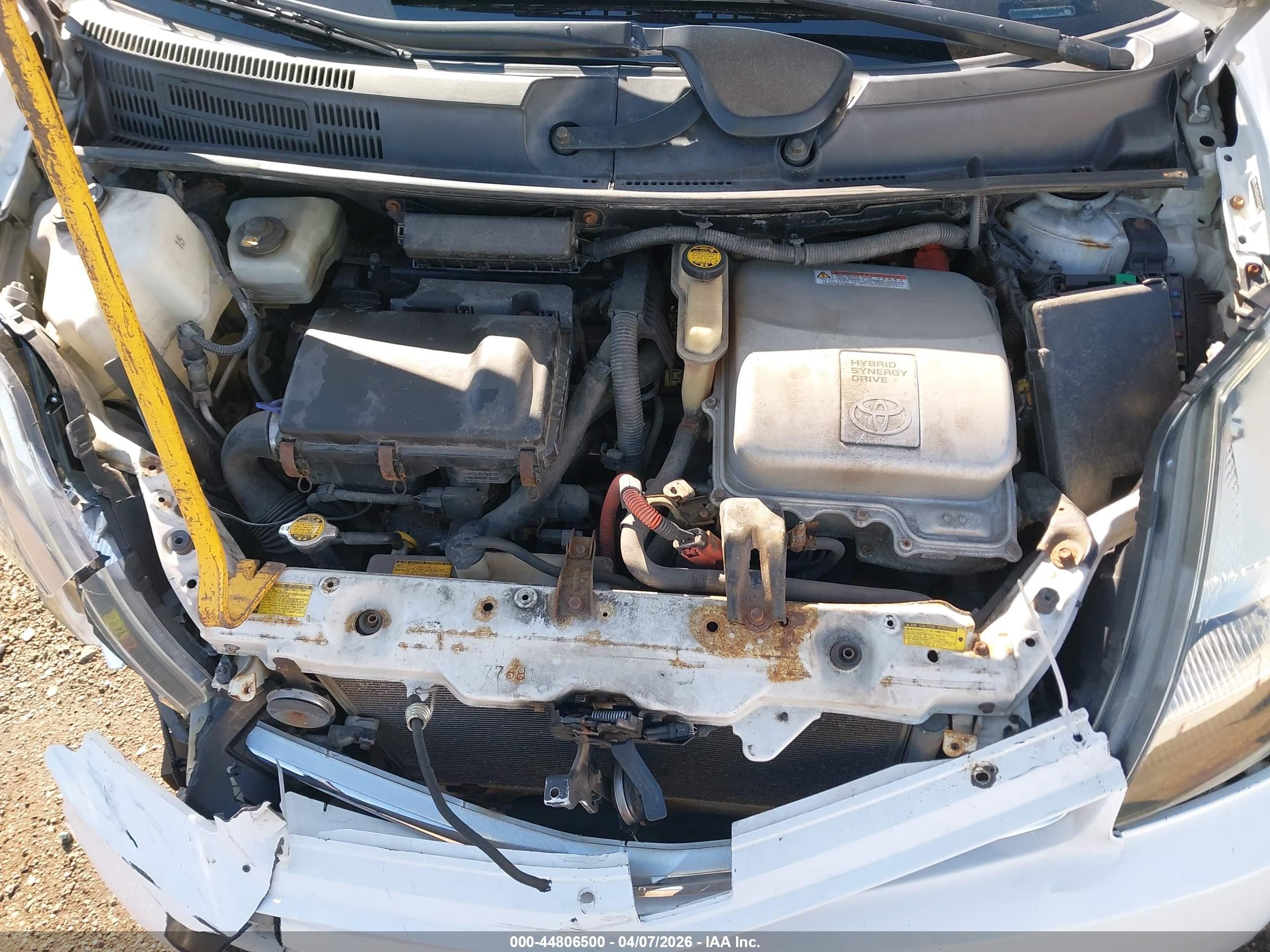 2006 Toyota Prius White vin: JTDKB20U463134471