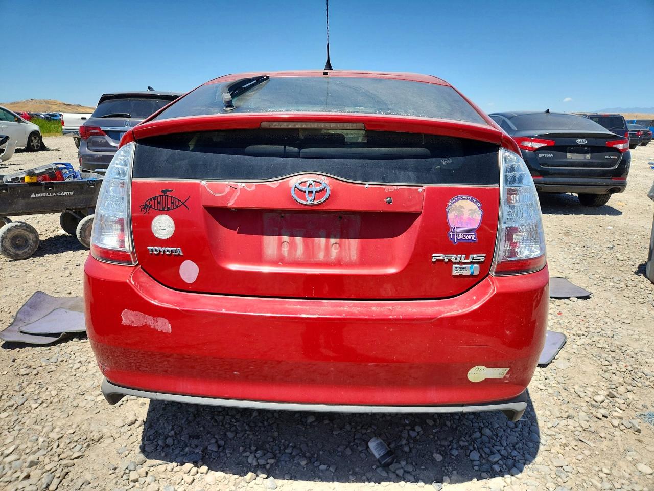 2006 Toyota Prius Base Red vin: JTDKB20U467504116