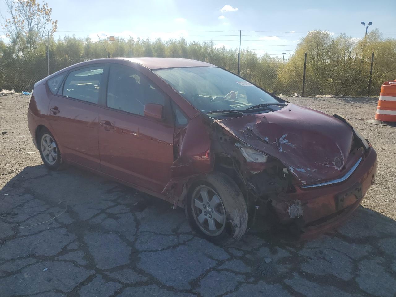 2007 Toyota Prius Red vin: JTDKB20U473208201