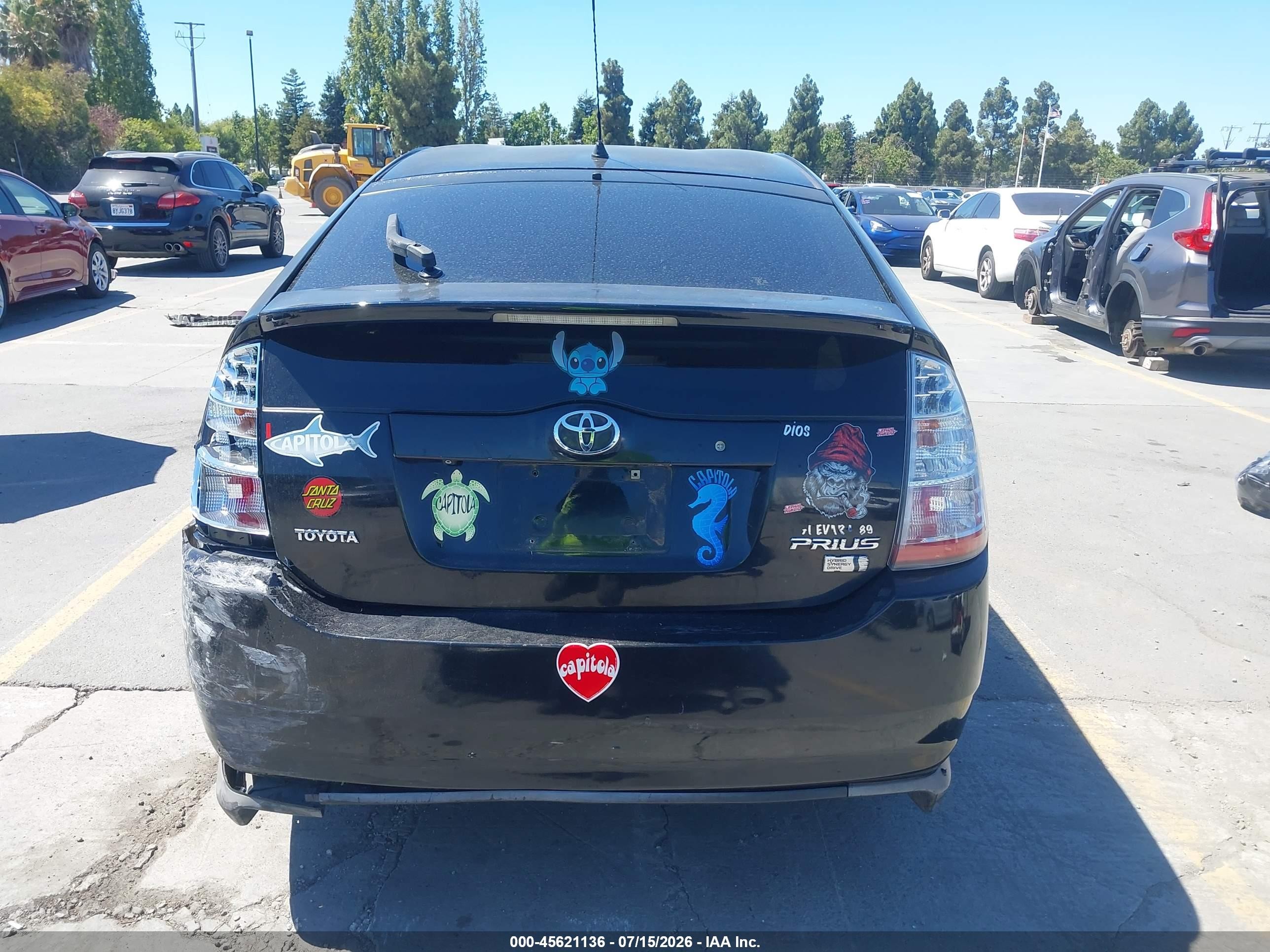2007 Toyota Prius Touring Black vin: JTDKB20U473274487