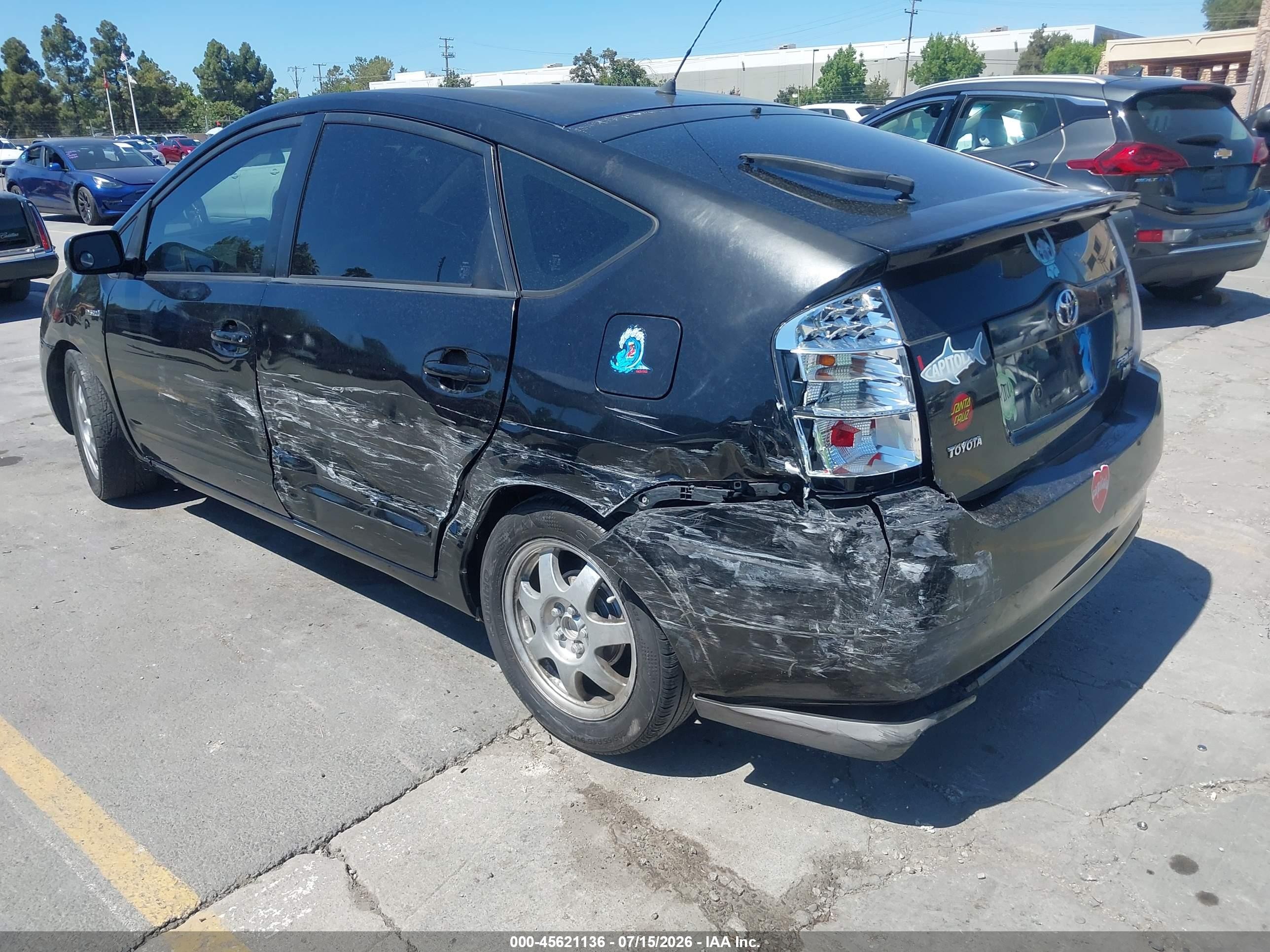 2007 Toyota Prius Touring Black vin: JTDKB20U473274487