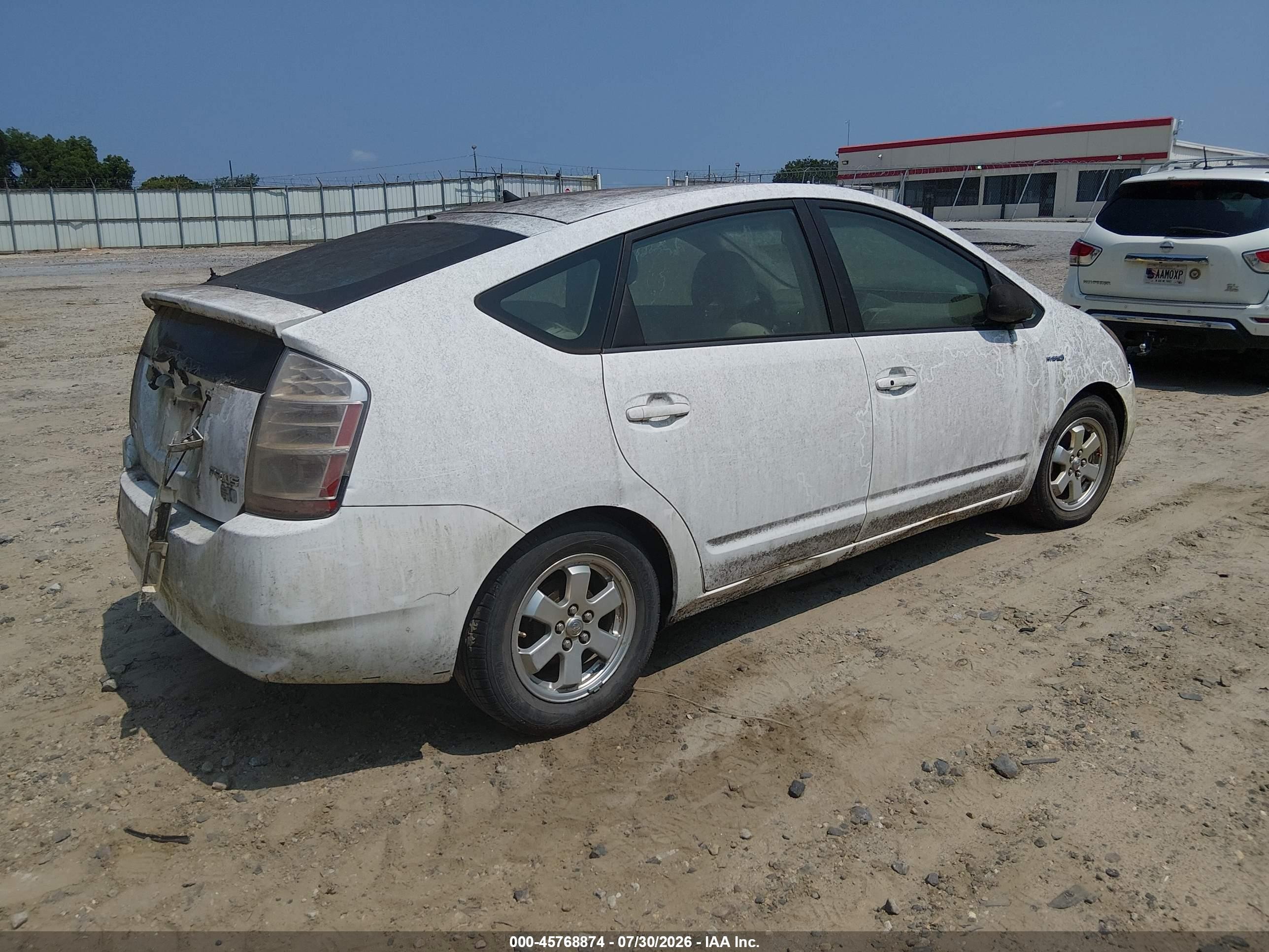 2007 Toyota Prius   Белый vin: JTDKB20U473287062
