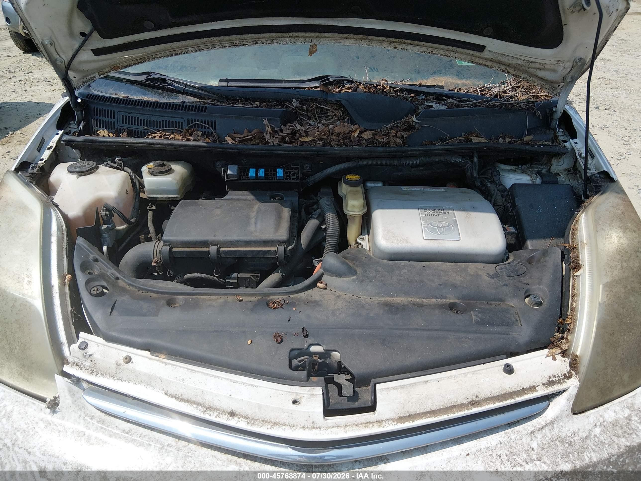 2007 Toyota Prius   Белый vin: JTDKB20U473287062
