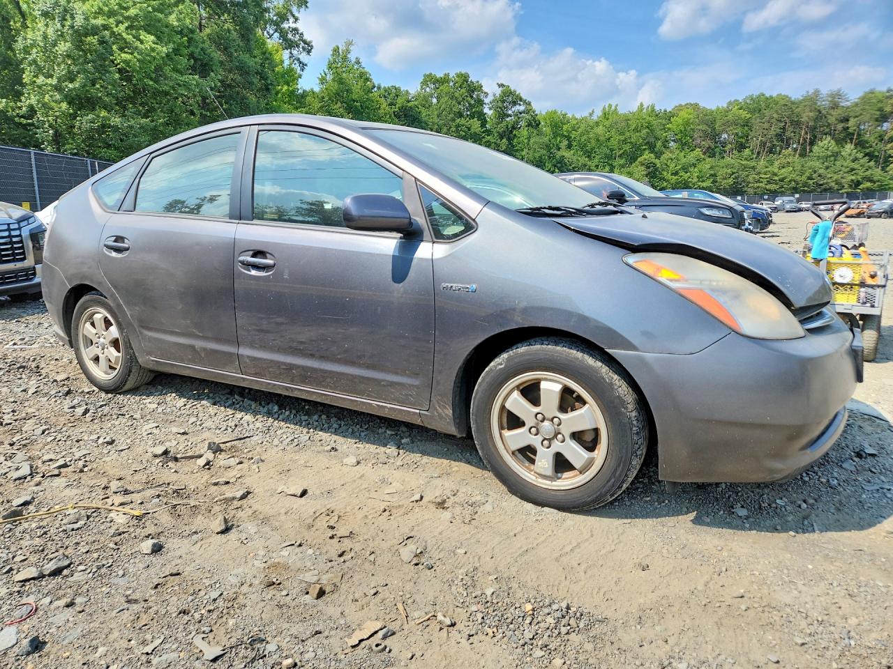 2007 Toyota Prius Base Gray vin: JTDKB20U473292827