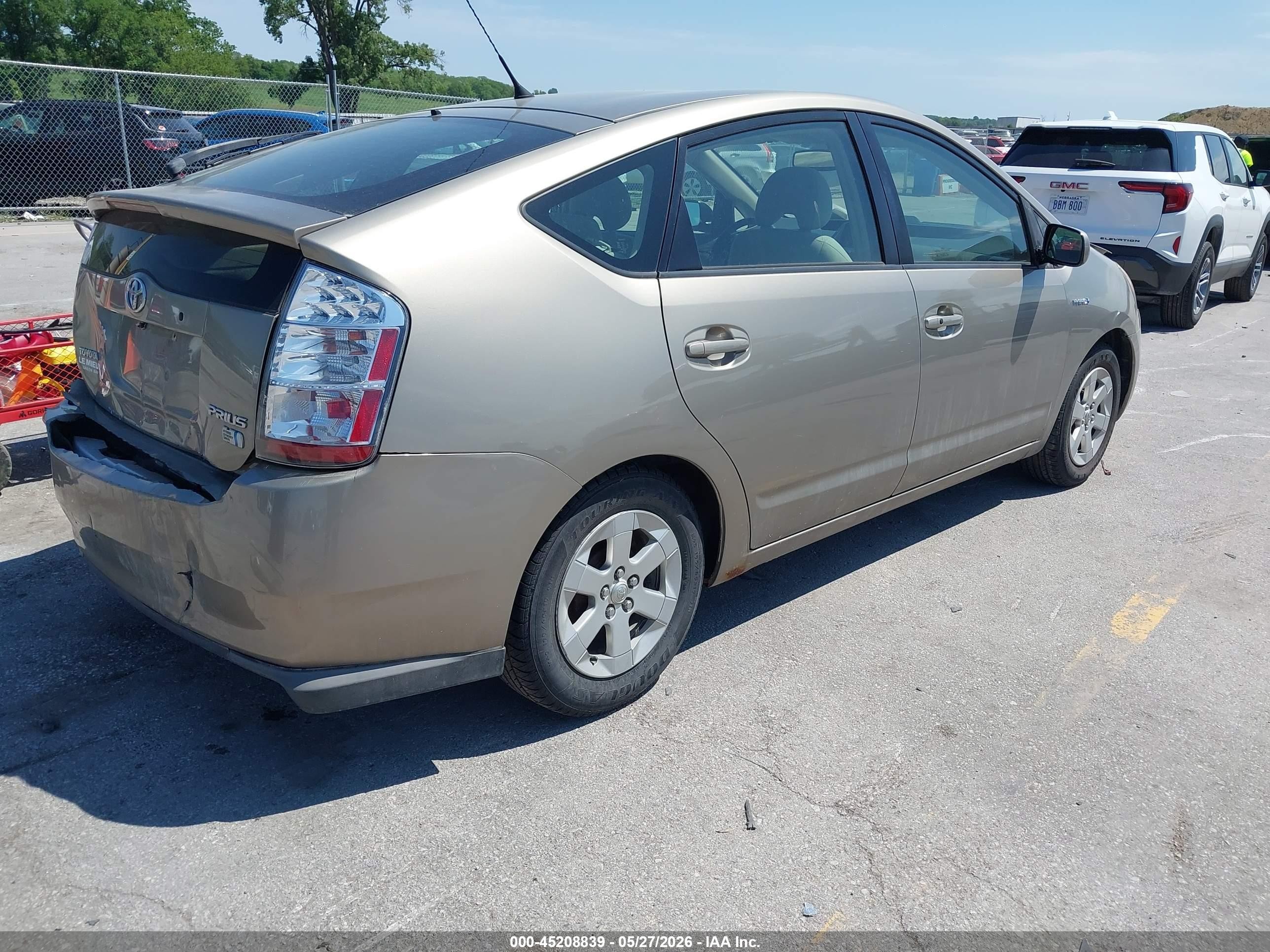 2007 Toyota Prius Желто-коричневый vin: JTDKB20U473293556