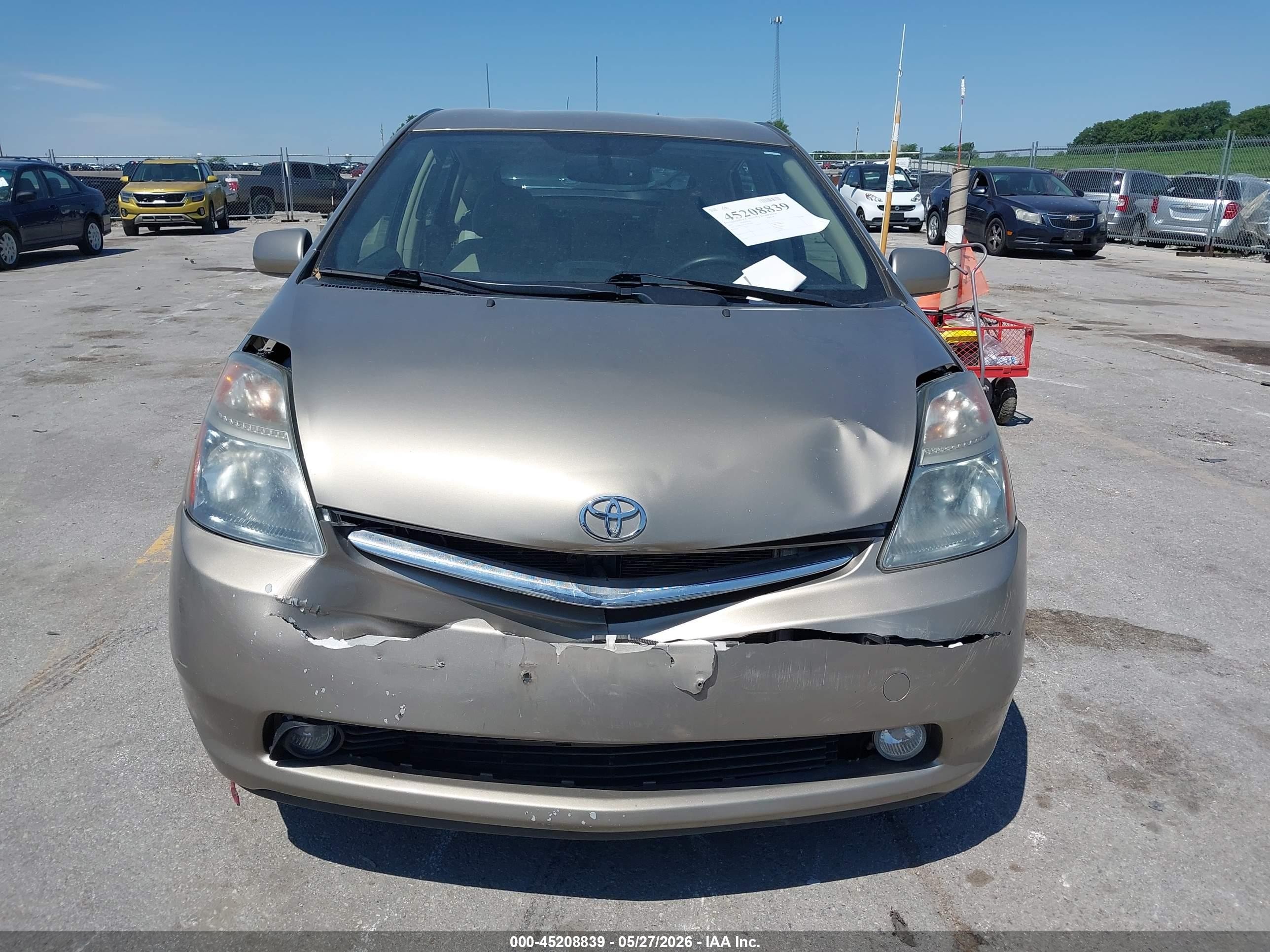 2007 Toyota Prius Желто-коричневый vin: JTDKB20U473293556