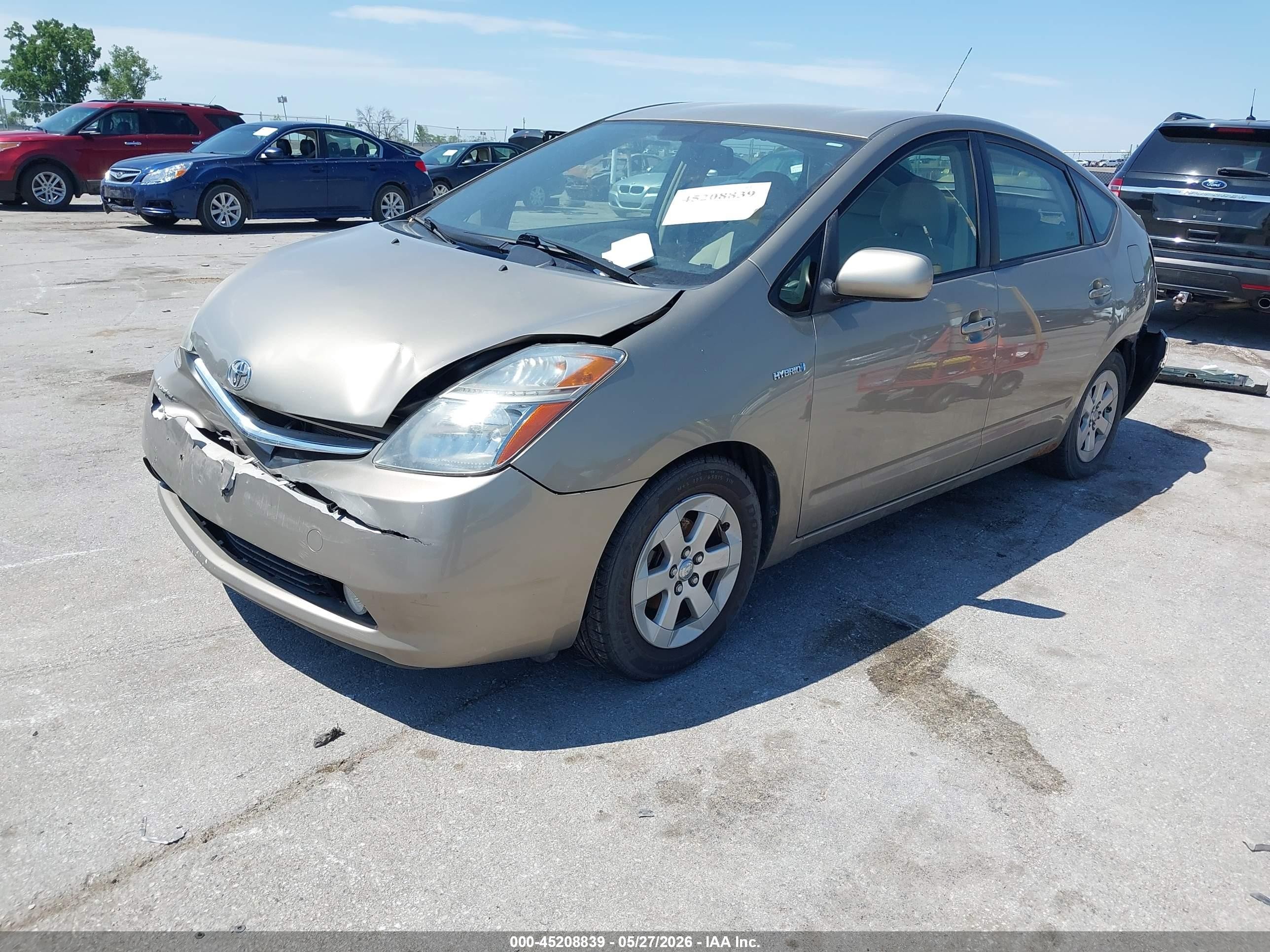 2007 Toyota Prius Желто-коричневый vin: JTDKB20U473293556