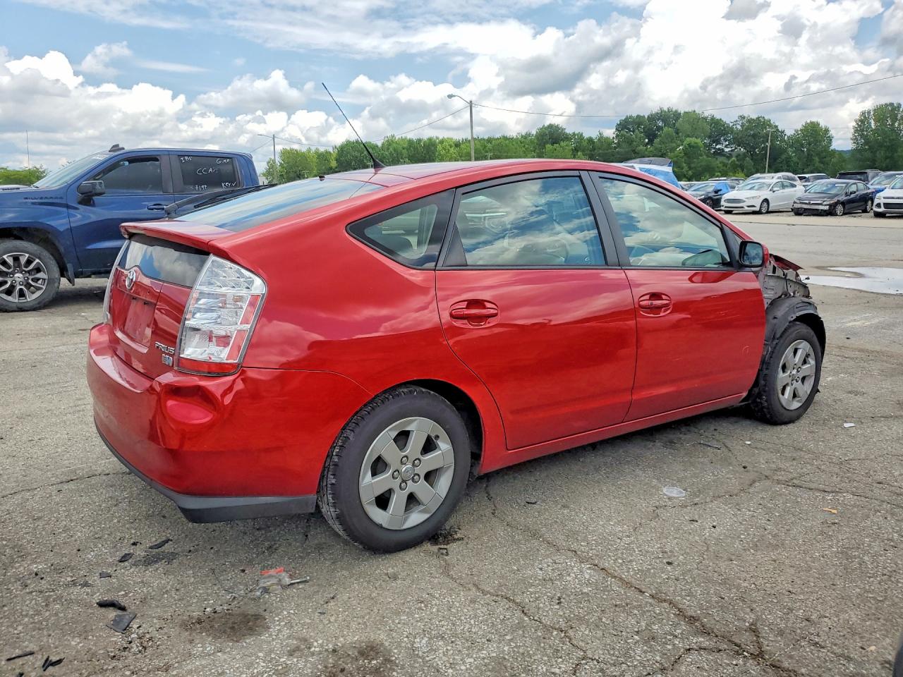 2007 Toyota Prius Base Красный vin: JTDKB20U477556072