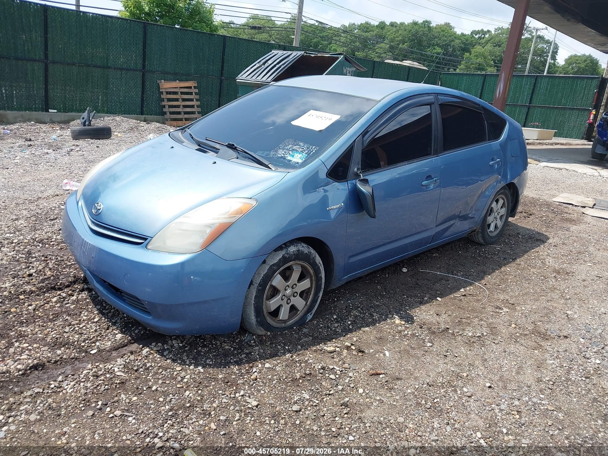 2007 Toyota Prius   Blue vin: JTDKB20U477575673
