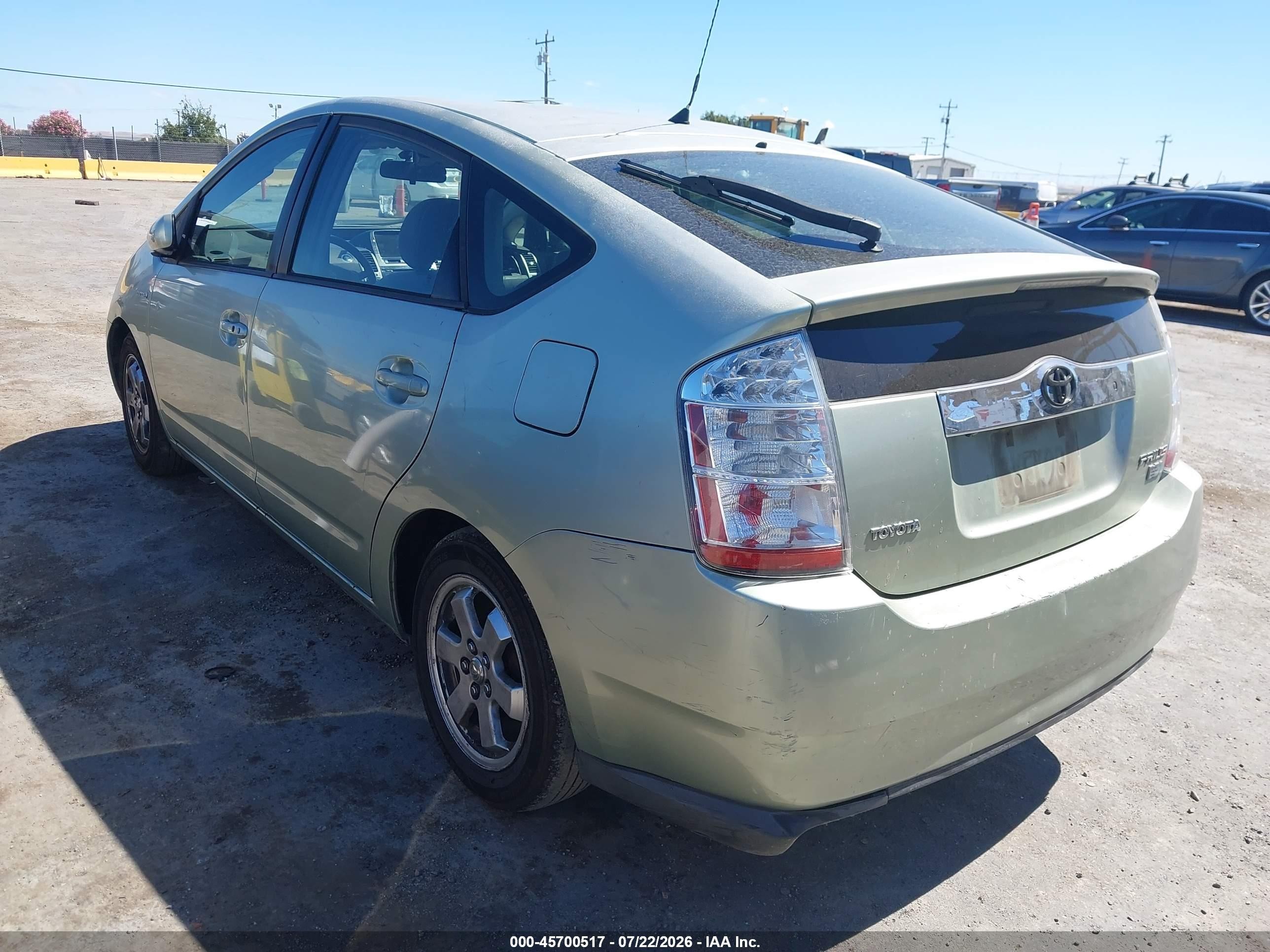 2007 Toyota Prius Зеленый vin: JTDKB20U477576435