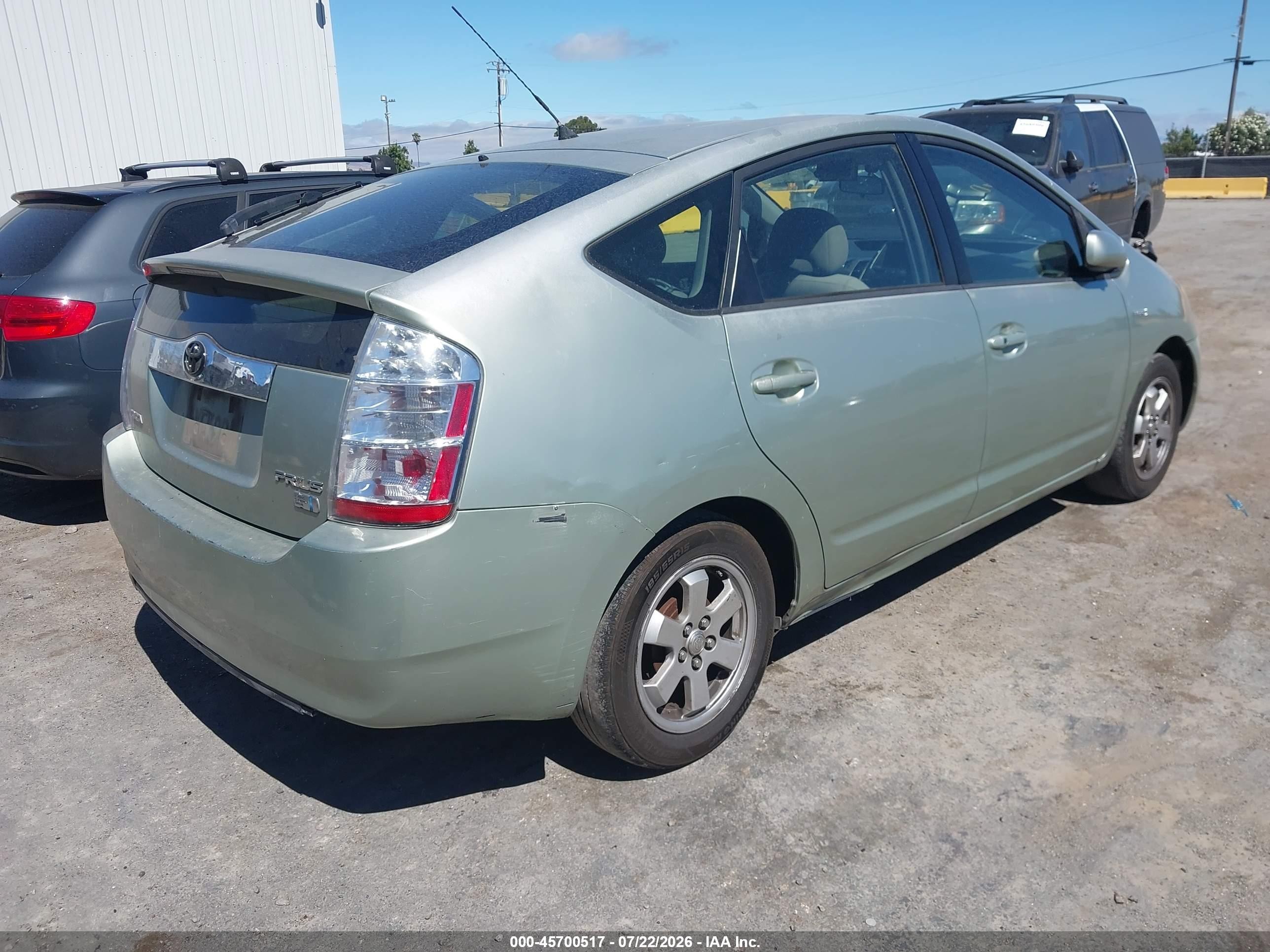 2007 Toyota Prius Зеленый vin: JTDKB20U477576435