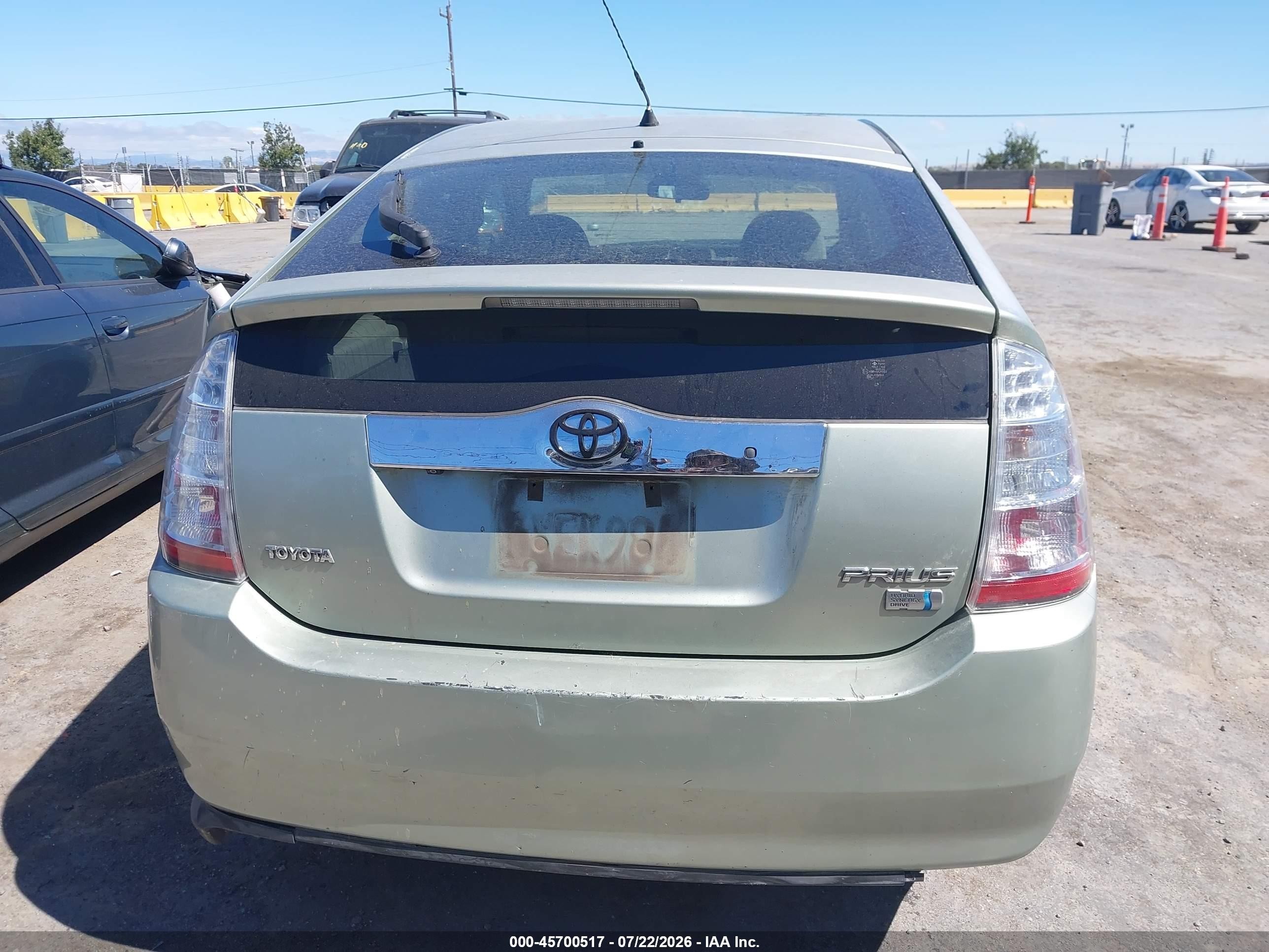 2007 Toyota Prius Зеленый vin: JTDKB20U477576435