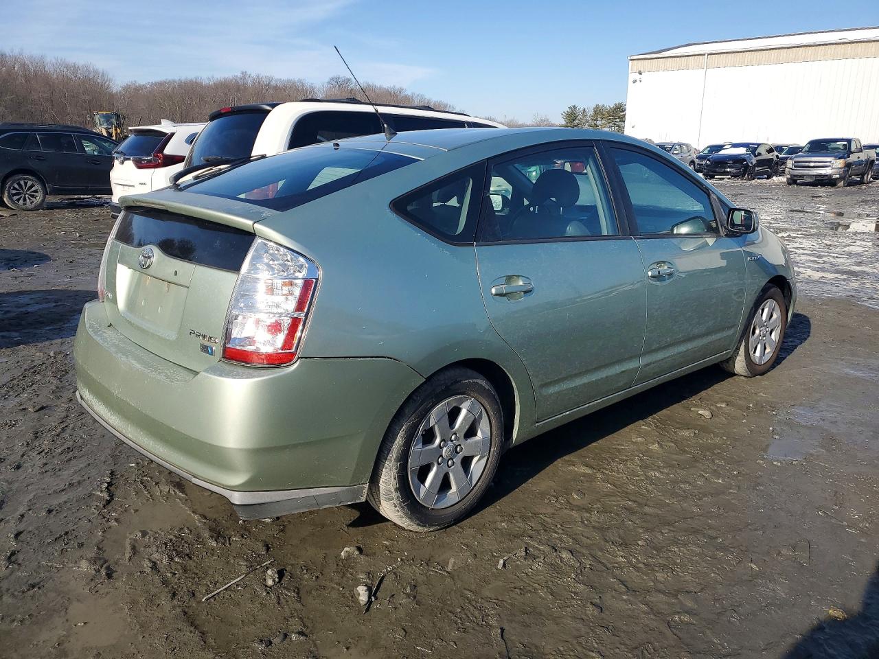 2007 Toyota Prius Base Green vin: JTDKB20U477593283