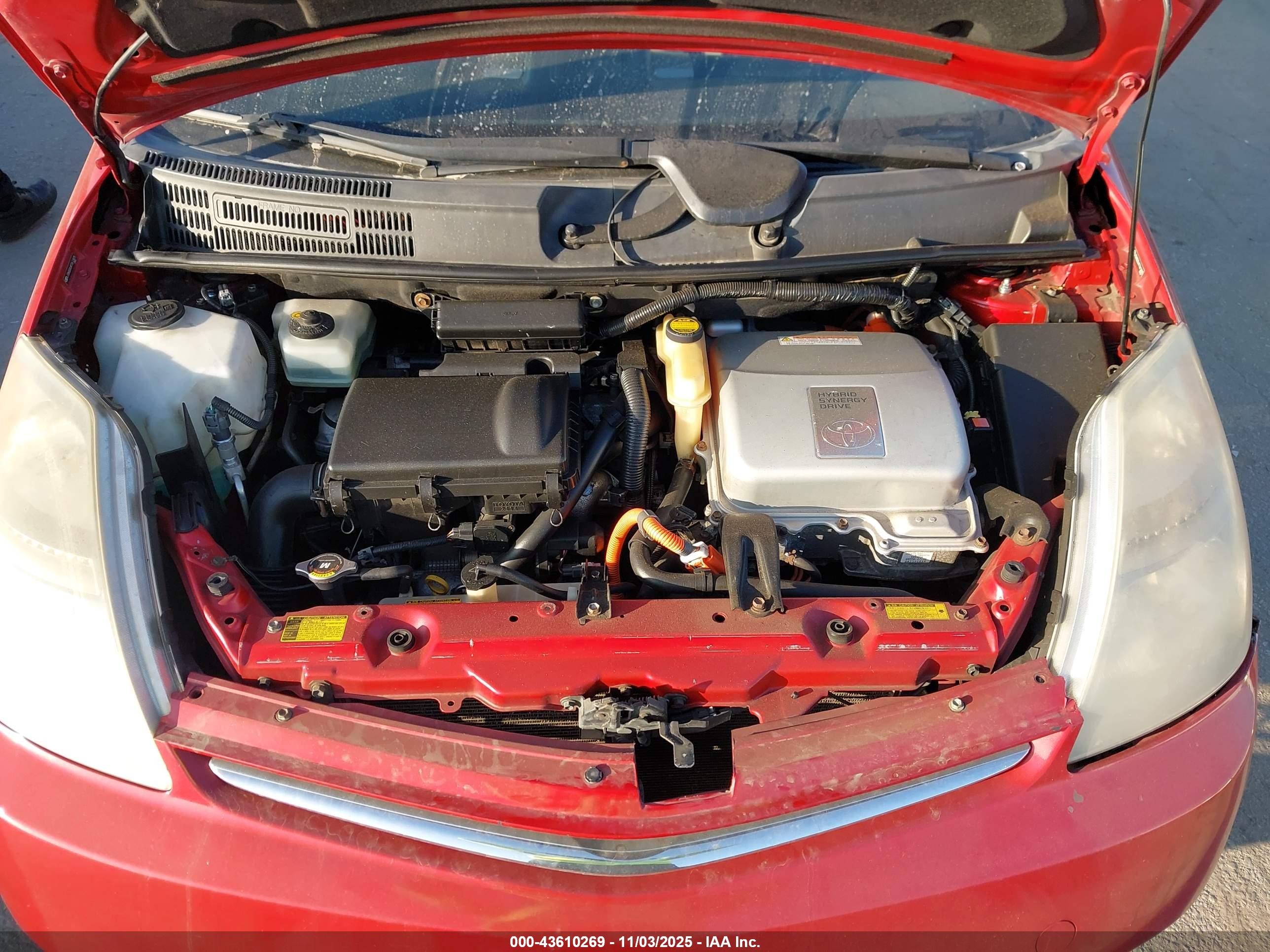 2007 Toyota Prius   Красный vin: JTDKB20U477612835