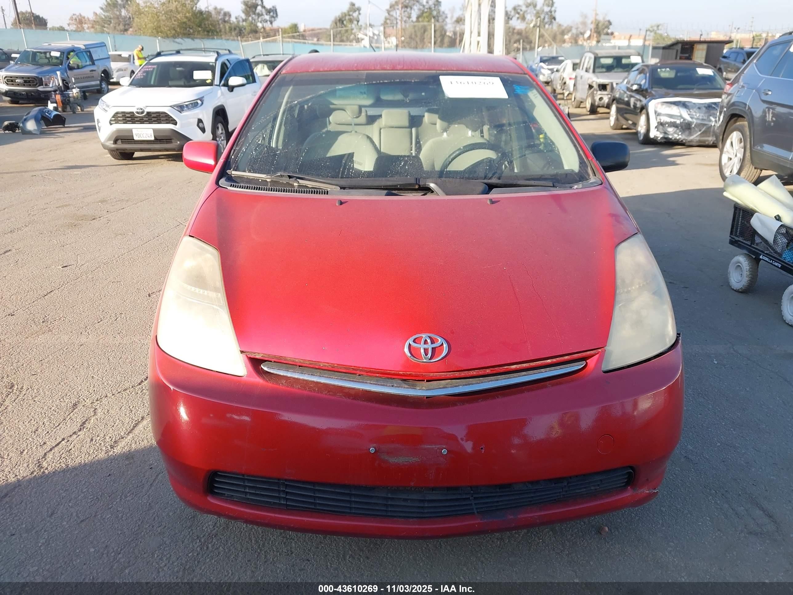 2007 Toyota Prius   Красный vin: JTDKB20U477612835