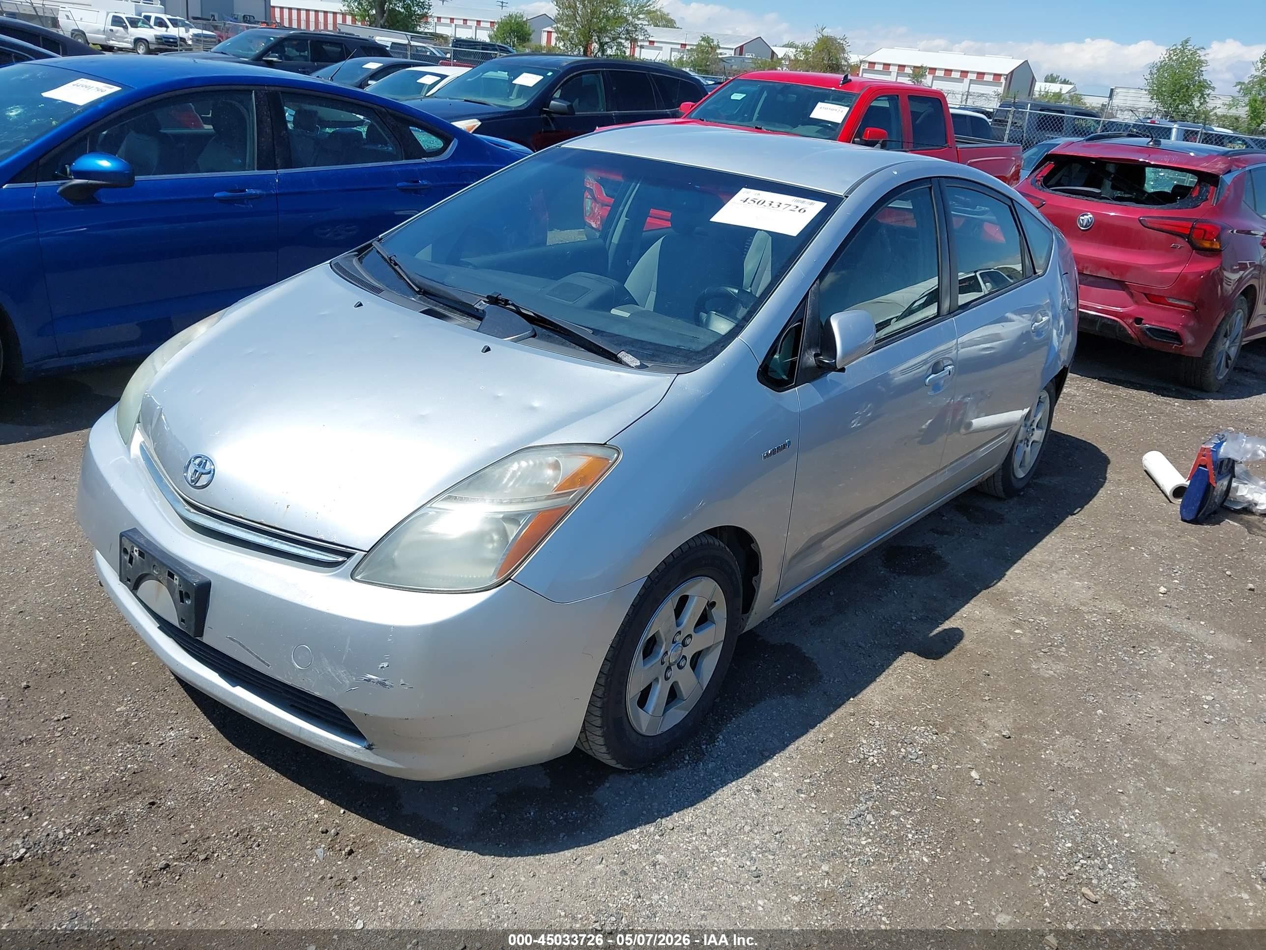 2007 Toyota Prius Серый vin: JTDKB20U477661405