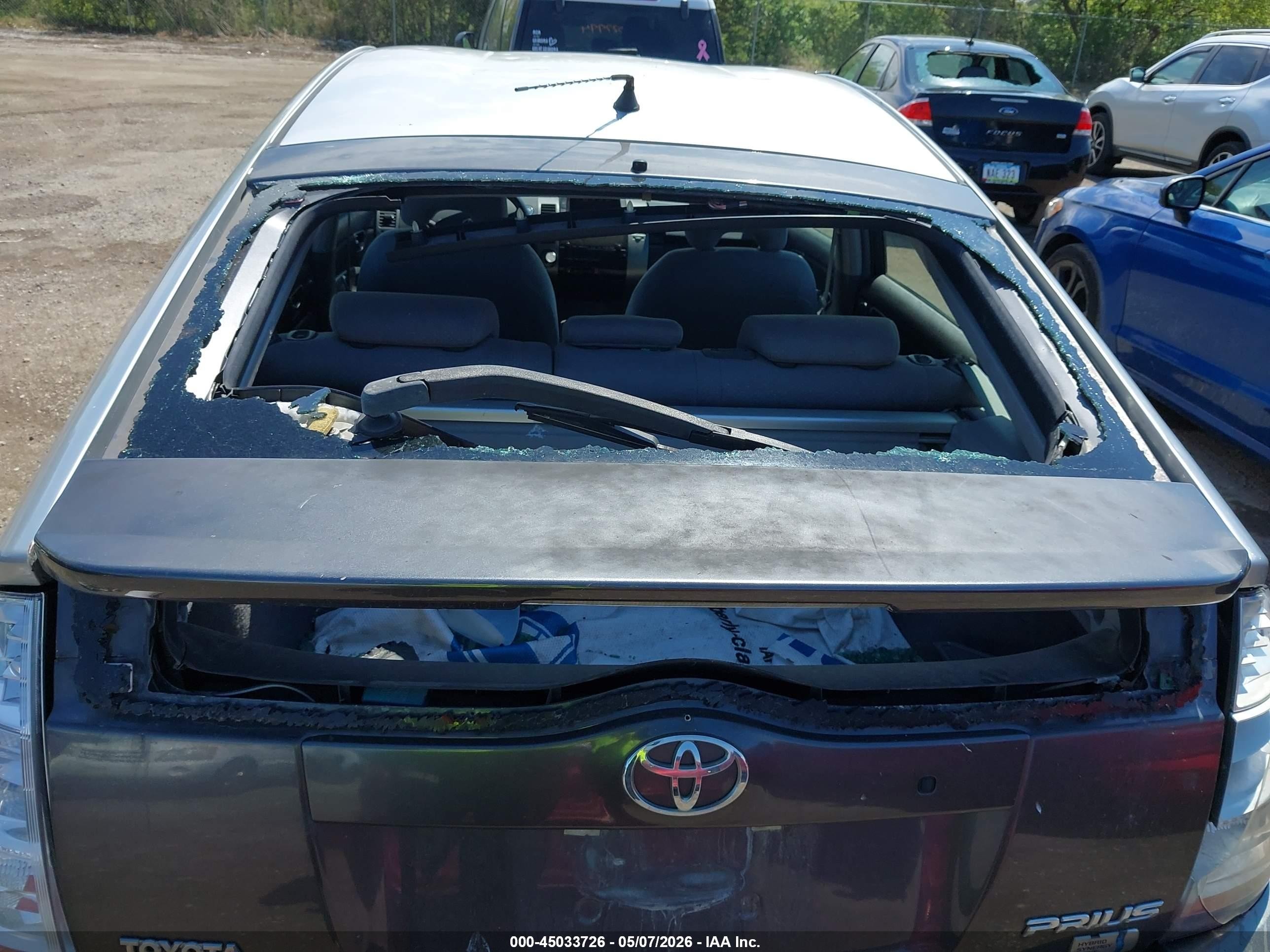 2007 Toyota Prius Серый vin: JTDKB20U477661405