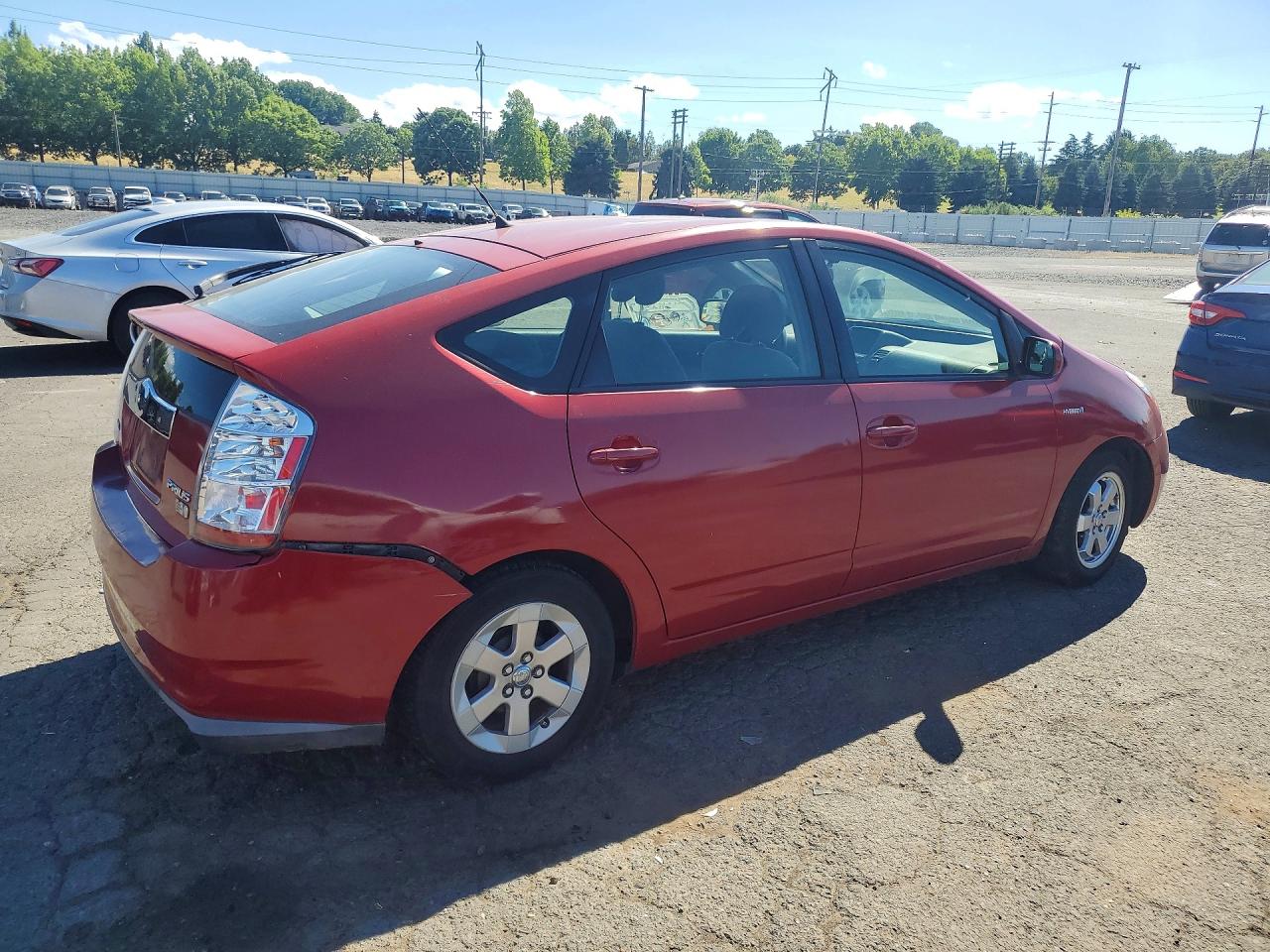 2008 Toyota Prius Base Red vin: JTDKB20U483380360