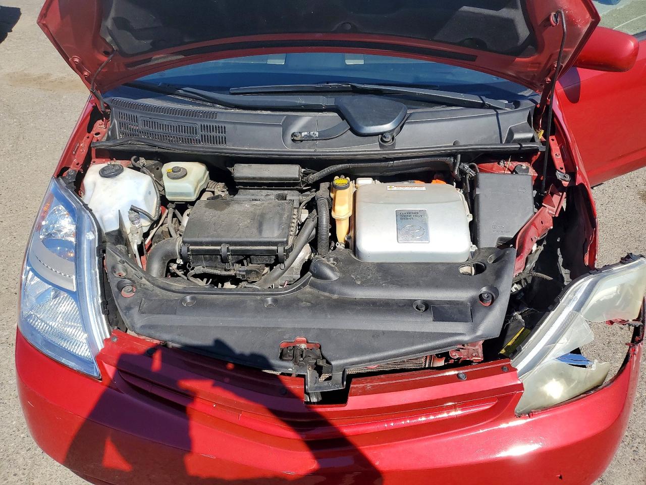 2008 Toyota Prius Base Red vin: JTDKB20U483380360