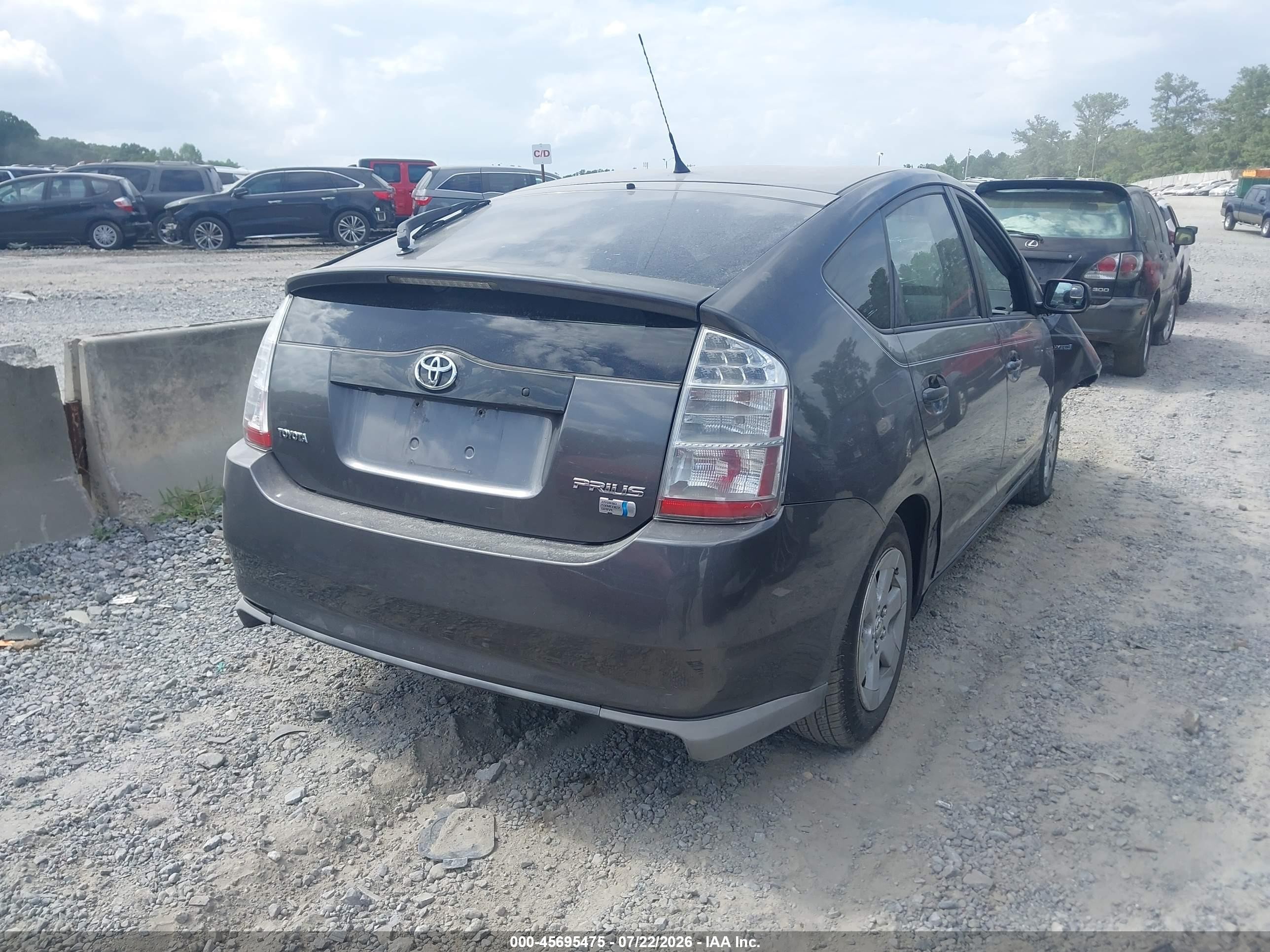 2008 Toyota Prius Gray vin: JTDKB20U483413356