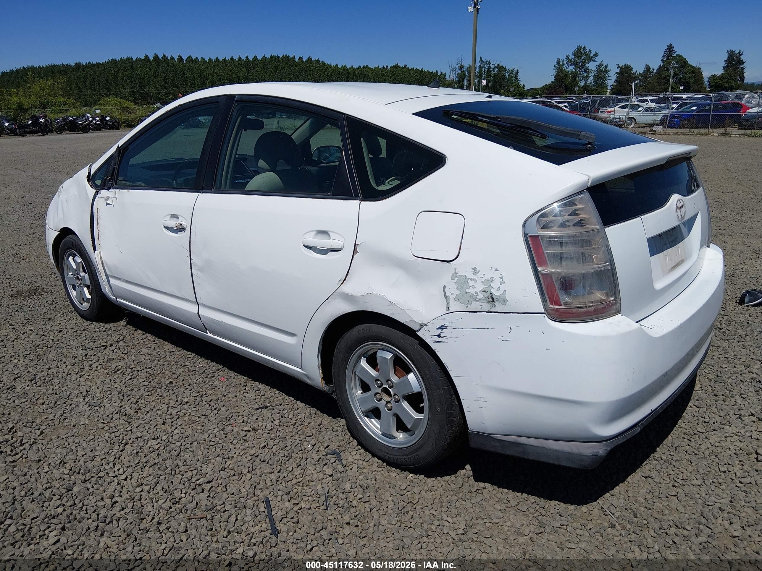 2008 Toyota Prius   White vin: JTDKB20U483448494
