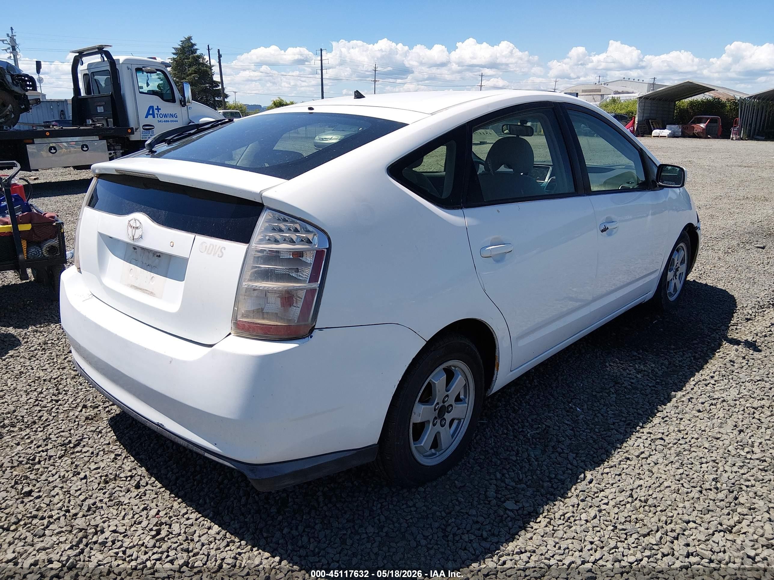 2008 Toyota Prius   White vin: JTDKB20U483448494