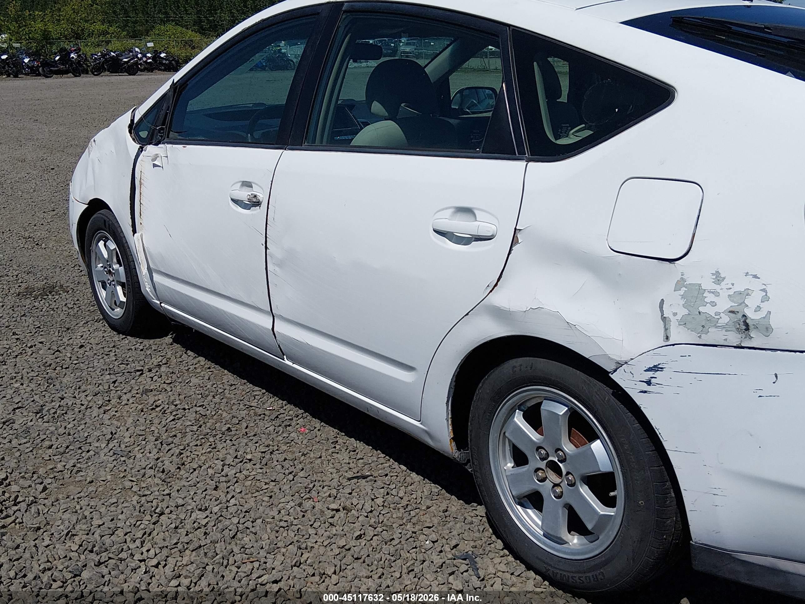 2008 Toyota Prius   White vin: JTDKB20U483448494