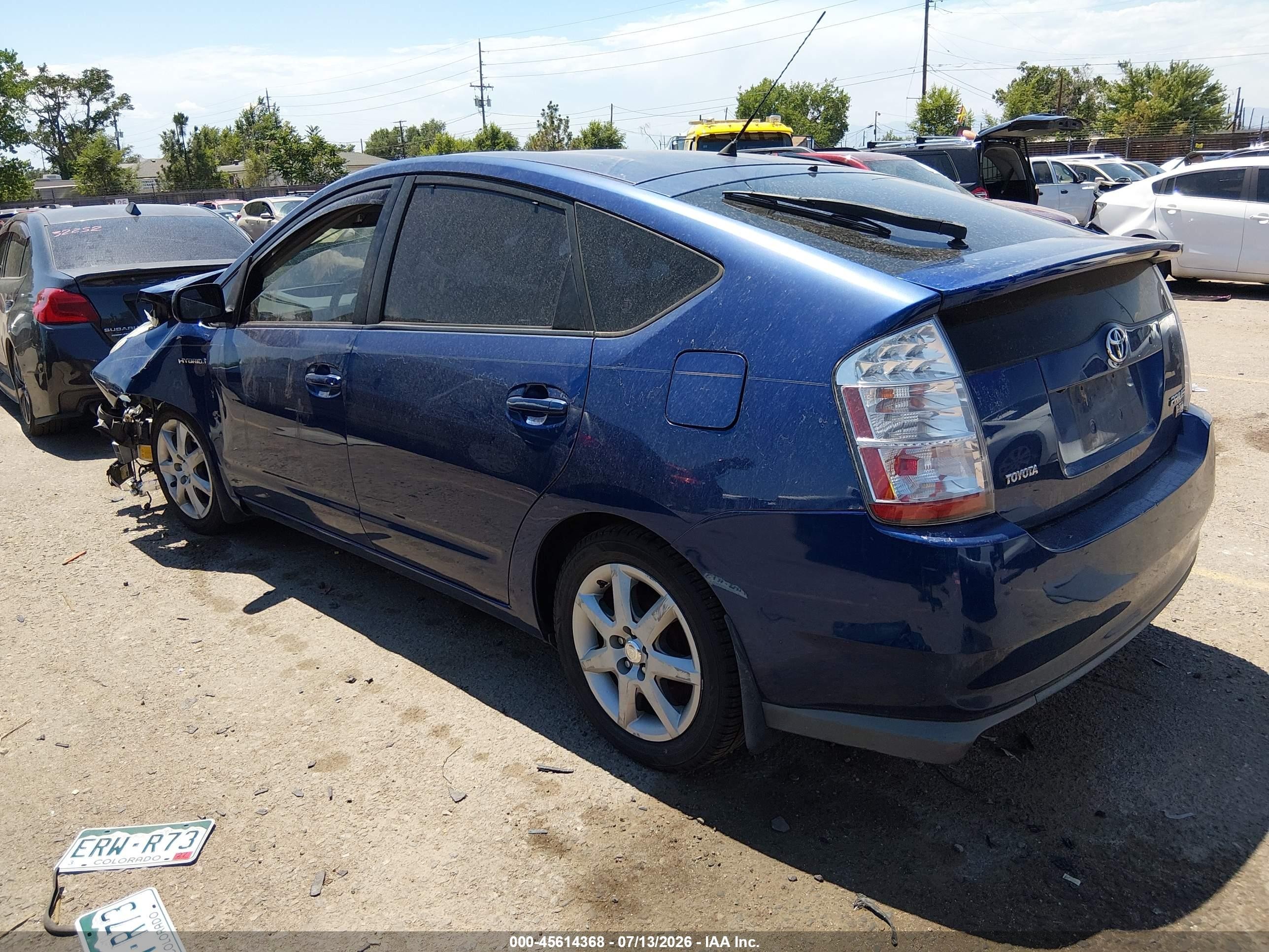 2008 Toyota Prius Touring Синий vin: JTDKB20U487704772