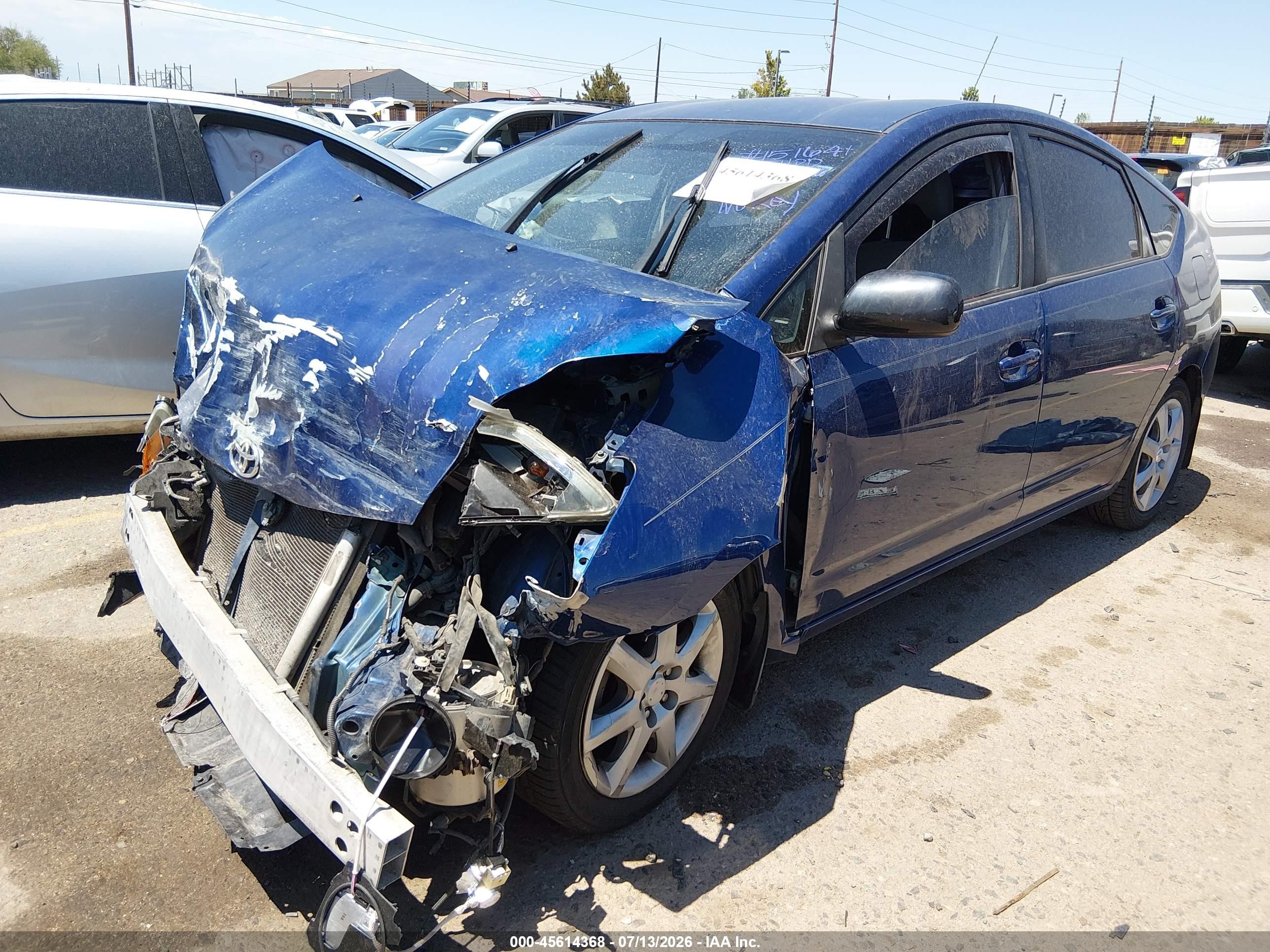2008 Toyota Prius Touring Синий vin: JTDKB20U487704772